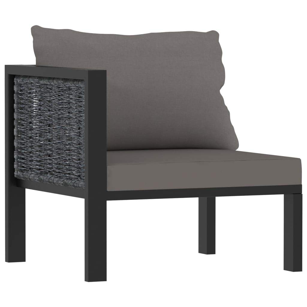vidaXL 6-Piece Garden Lounge Set with Cushions - Patio, Balcony, Outdoor Seating Furniture - Poly Rattan Sofa & Chair Set in Anthracite - Perfect for Backyard Relaxation, Poolside Lounging, and Outdoor Entertaining