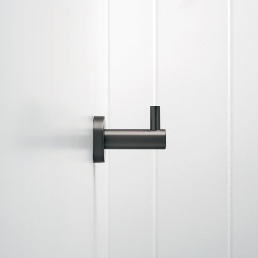 Premium Gunmetal Robe Hook - Heavy Duty Wall Mounted Coat Hanger for Bathroom, Bedroom, or Entryway Organization