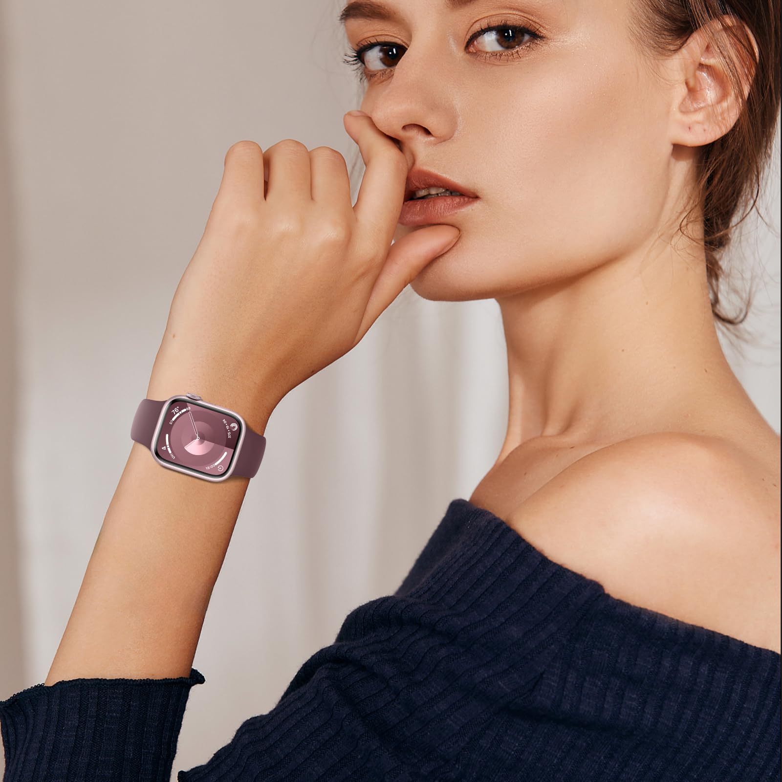 Premium Soft Silicone Sport Band Compatible with Apple Watch Series 1-9, Ultra & SE - 38mm 40mm 41mm 42mm 44mm 45mm 49mm Sizes for Men & Women | Perfect for Workouts, Running & Everyday Wear