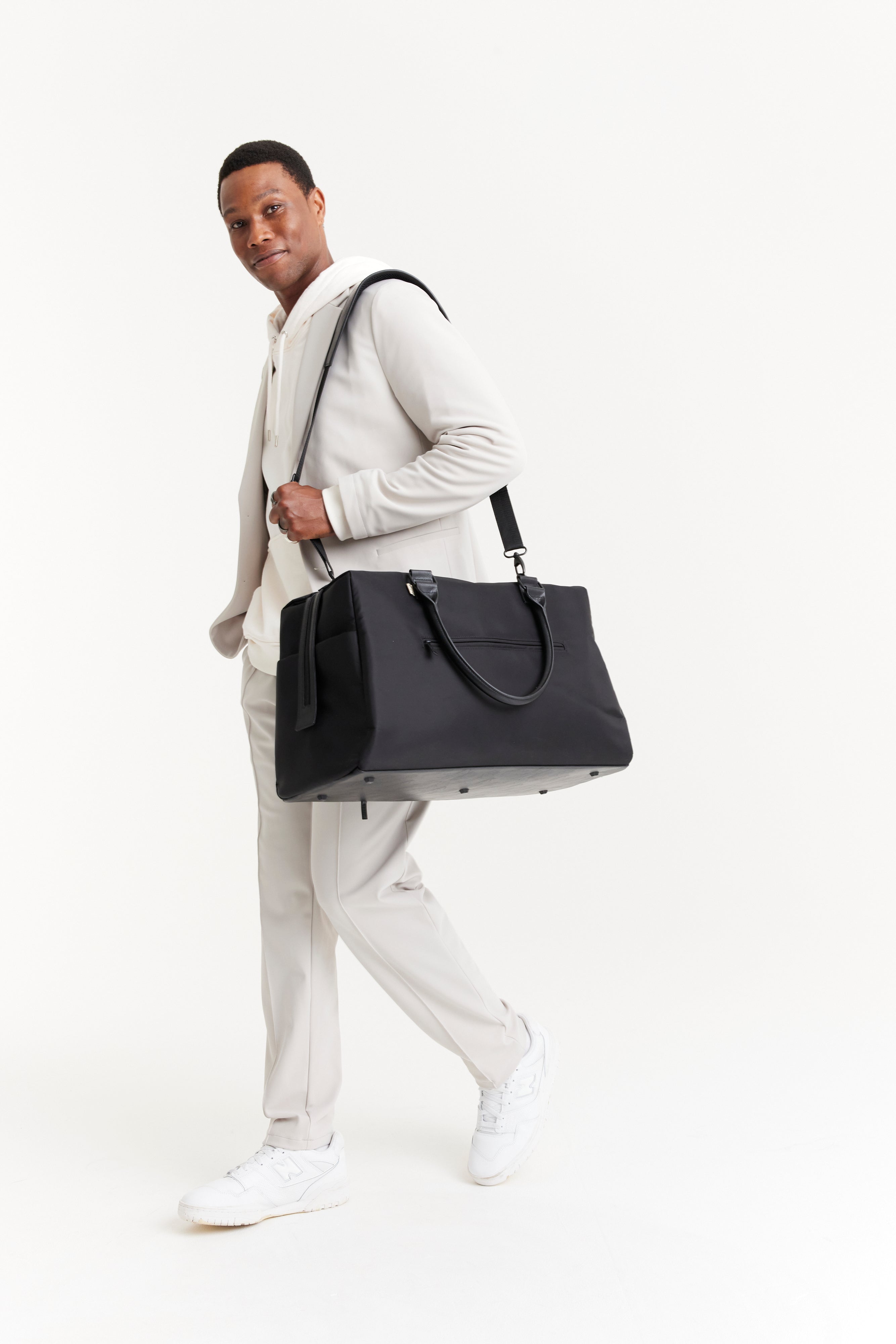 Premium Black Commuter Duffle Bag - Waterproof Travel & Gym Backpack for Men & Women | Perfect for Business Trips, Workouts & Weekend Getaways