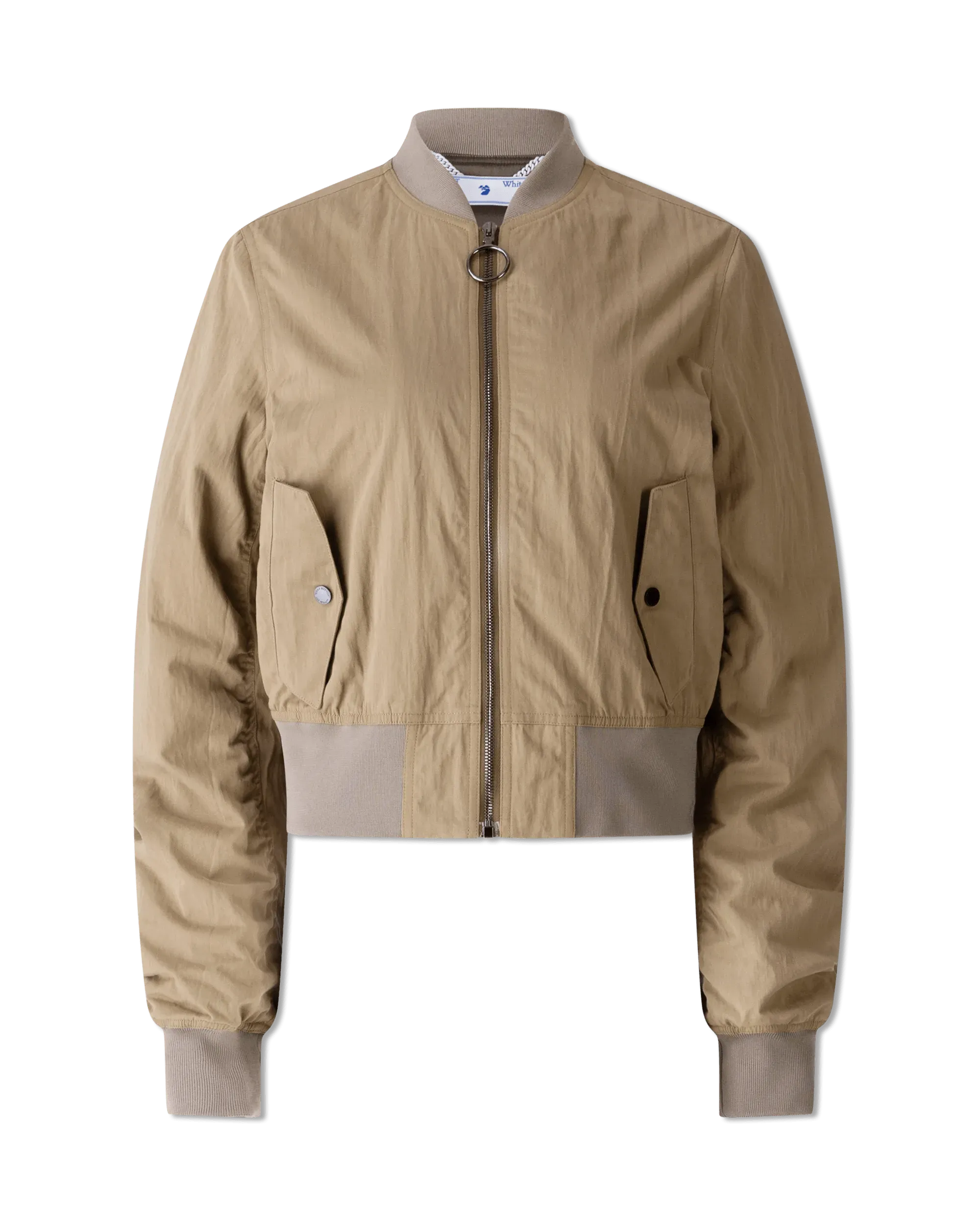 Stylish Women's Gabardine Cropped Bomber Jacket - Lightweight Casual Outerwear for Spring/Fall - Perfect for Streetwear, Date Nights & Office Wear