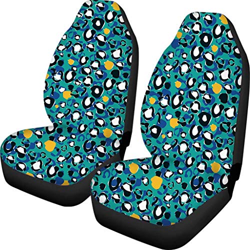 Turquoise White Black Leopard