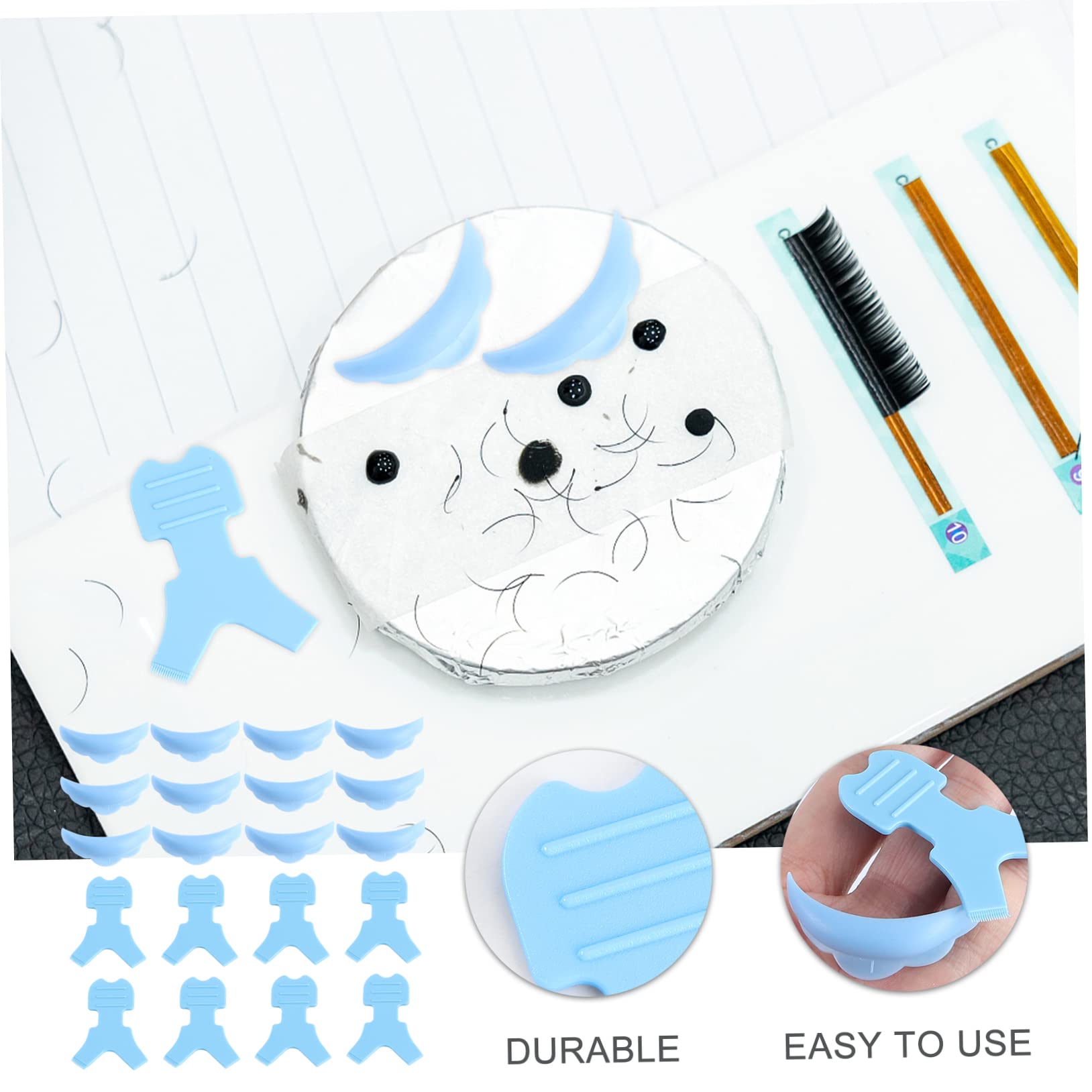 Beavorty Professional Eyelash Perming Pads Set - 10 Pairs Silicone Lash Lift Pads with Brush for Natural Curl - Perfect for Salon & Home Lash Perming Treatments