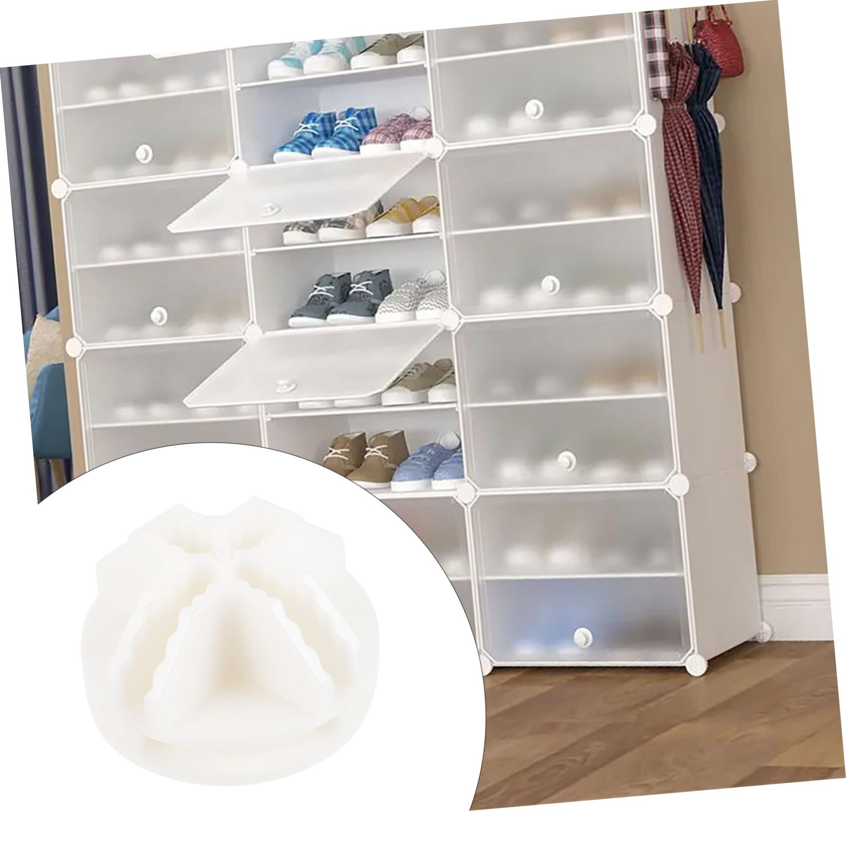Zerodeko 20pcs Modular Cube Connectors - Heavy Duty Wire Storage Shelf & Cabinet Organizer for Closet, Garage, and Office Organization