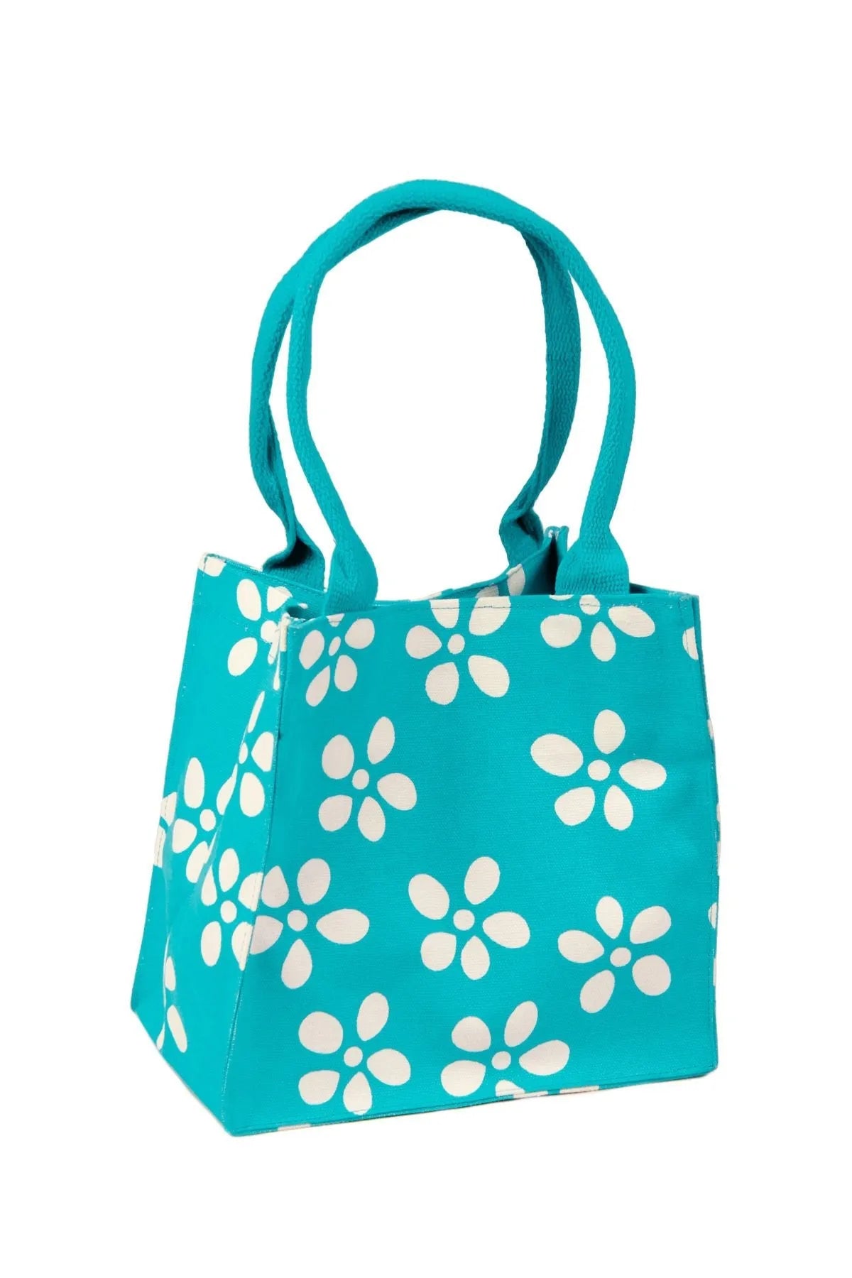 Insulated Daisy Print Lunch Bag for Women & Kids - Leakproof & Reusable Tote for School, Work, or Picnics