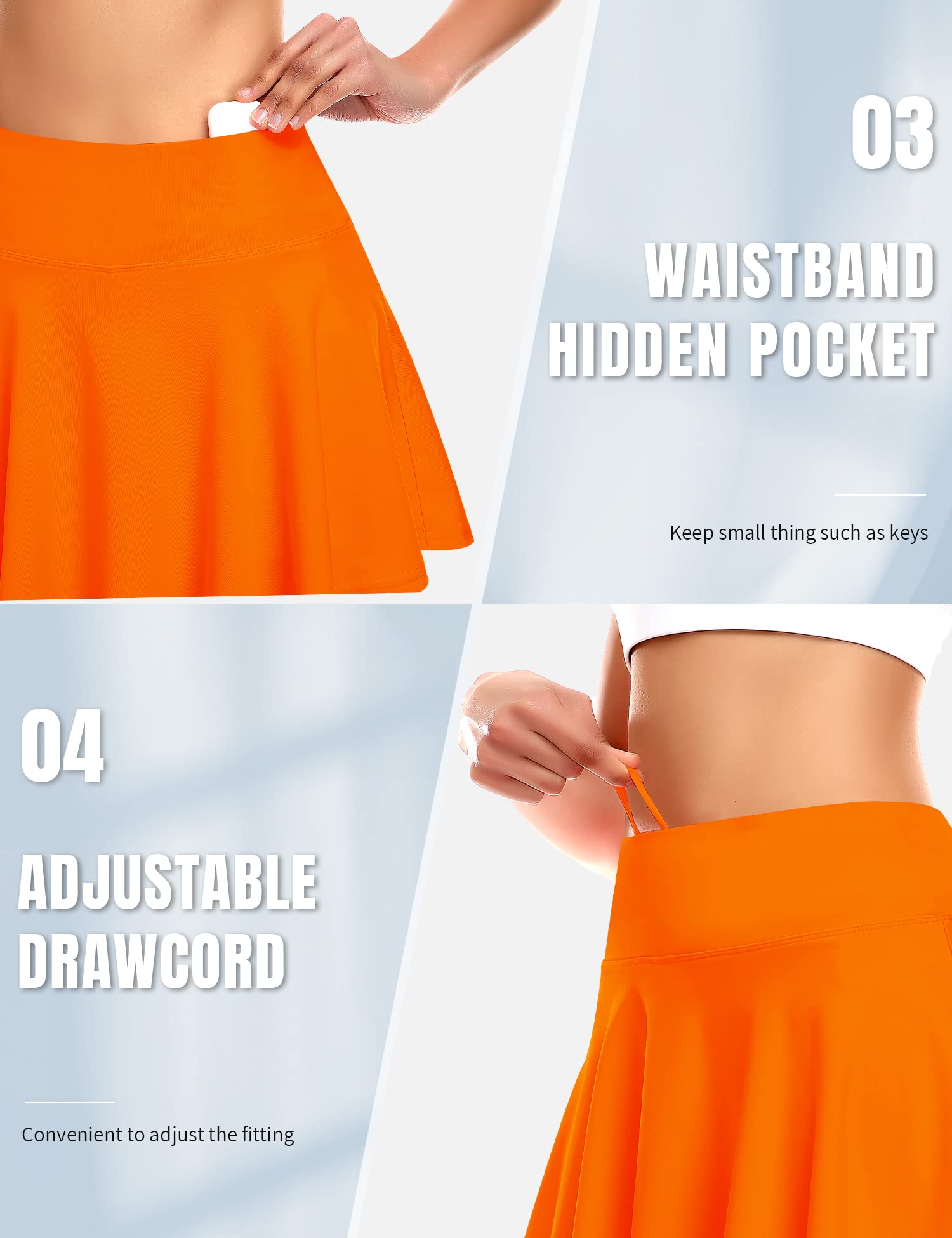 Women's High Waisted Pleated Tennis Skirt - Athletic Golf Skorts with 4 Pockets for Workout & Casual Wear | Perfect for Tennis, Golf, Gym & Everyday Fashion