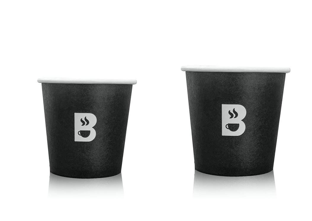 Nespresso Disposable Paper Cups 100-Pack (50x 6oz & 50x 4oz) - Eco-Friendly Espresso & Cappuccino Cups for Coffee Shops, Offices & Home Use