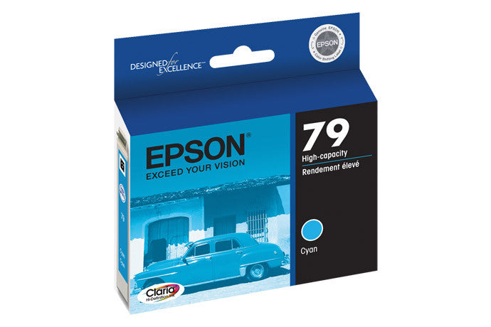 Epson T079220 Artisan 1400/1430 Cyan Ink Cartridge (79) - High-Quality Replacement Ink for Photo Printing & Graphic Design Projects