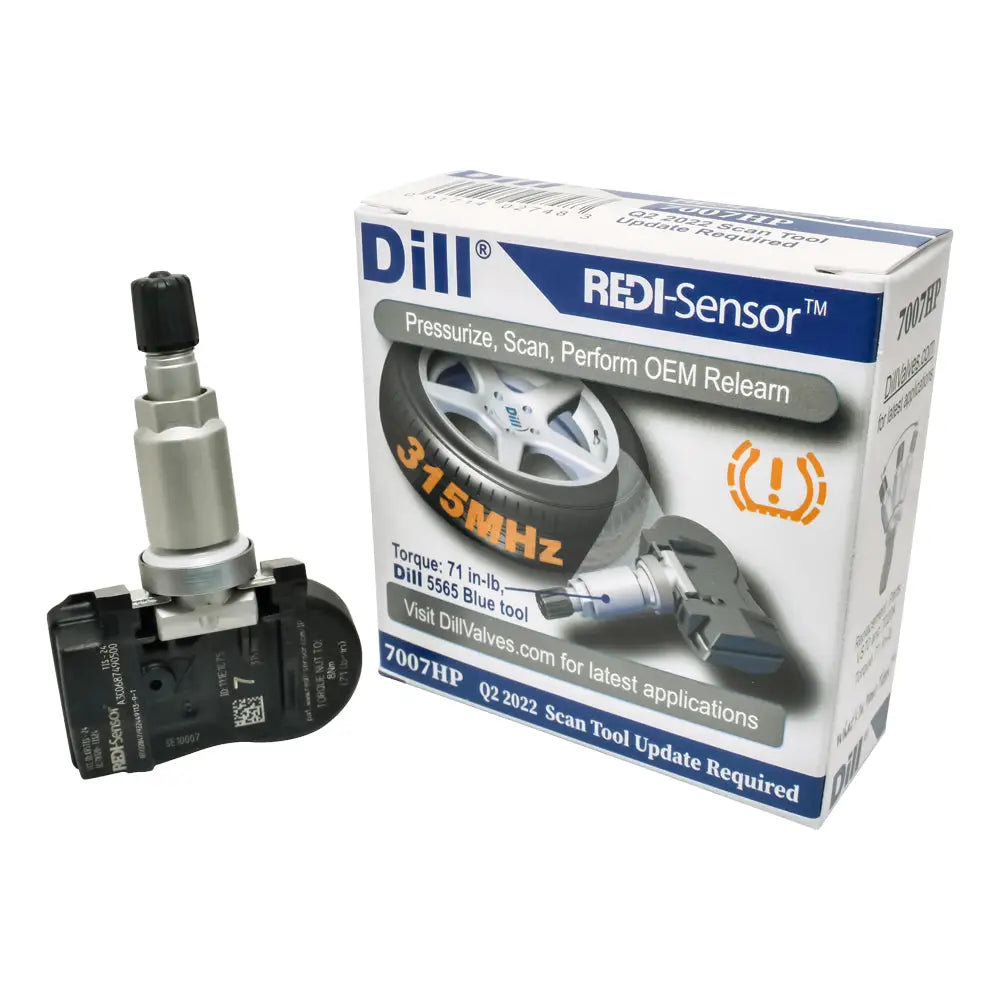 Dill 7007HP Redi Sensor 315 MHz TPMS Sensor - Metal/Clamp-in Tire Pressure Monitoring System for Cars, Trucks & SUVs | Easy Installation & Accurate Readings | Perfect for Highway Driving & Off-Road Adventures