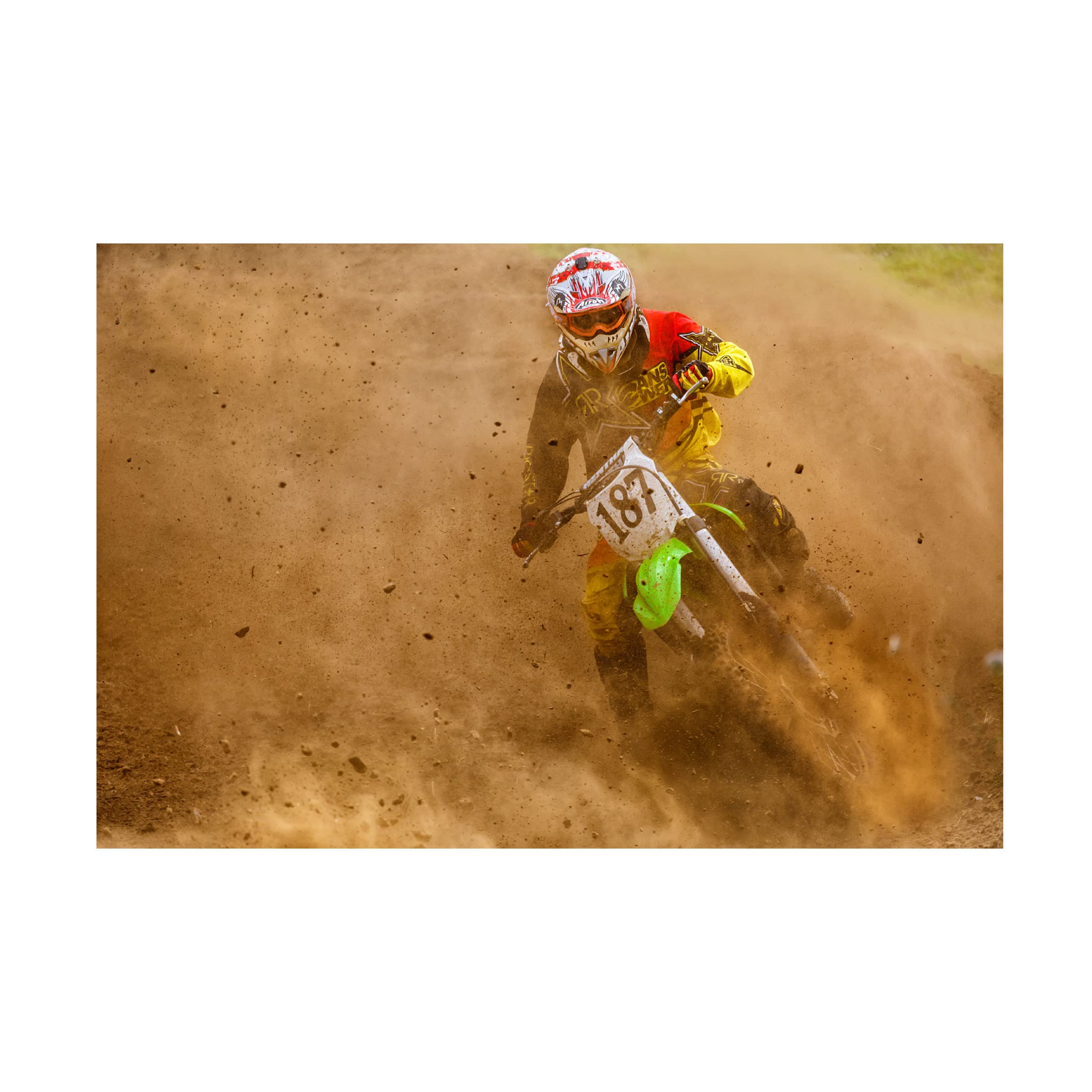 Carlos Gonzalez 'Biker' Canvas Wall Art Print - Motorcycle Decor for Living Room, Bedroom & Man Cave - Trademark Fine Art Collection