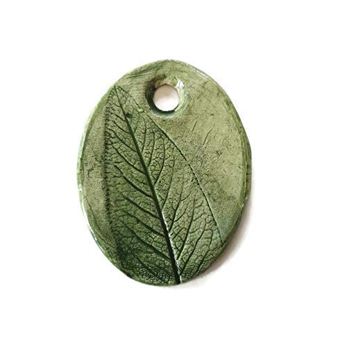 Extra Large Sage Leaf Engraved Pendant Necklace - Elegant Nature-Inspired Jewelry for Women, Perfect for Boho, Hippie, and Nature Lover Fashion