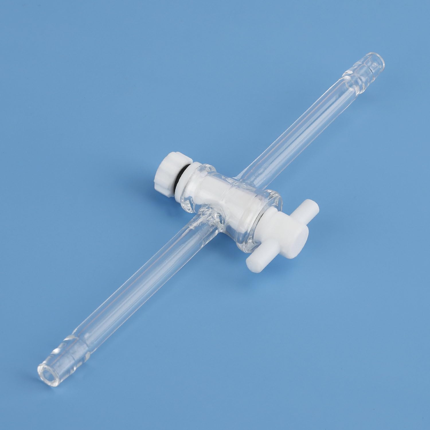 Labasics 8mm PTFE Stopcock Glass Vacuum Flow Control Adapter - Borosilicate Glass Distillation Take Off Adapter for Chemistry Labs | Essential for Vacuum Distillation, Fractional Distillation & Laboratory Experiments