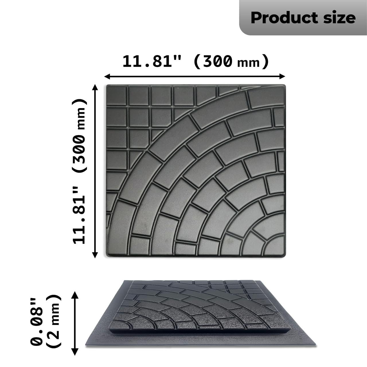 **4-Piece Large Plastic Concrete Molds Set for Patio Paving - Reusable Cobblestone Pathmaker & Walkway Stampcrete Forms - Perfect for DIY Garden Paths, Driveways & Landscaping Projects**