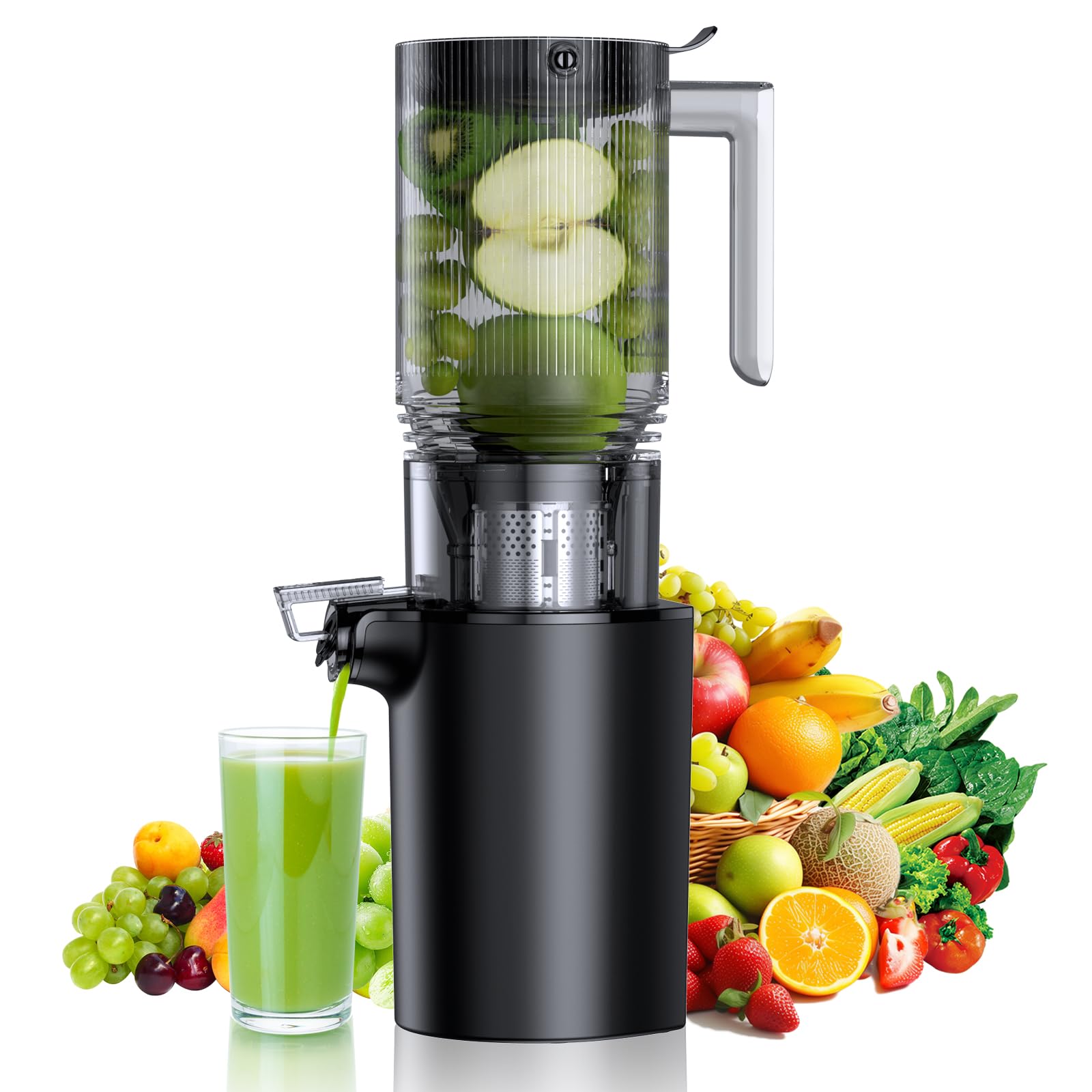 Premium Cold Press Juicer Machine - Slow Masticating Juicer with 5.4