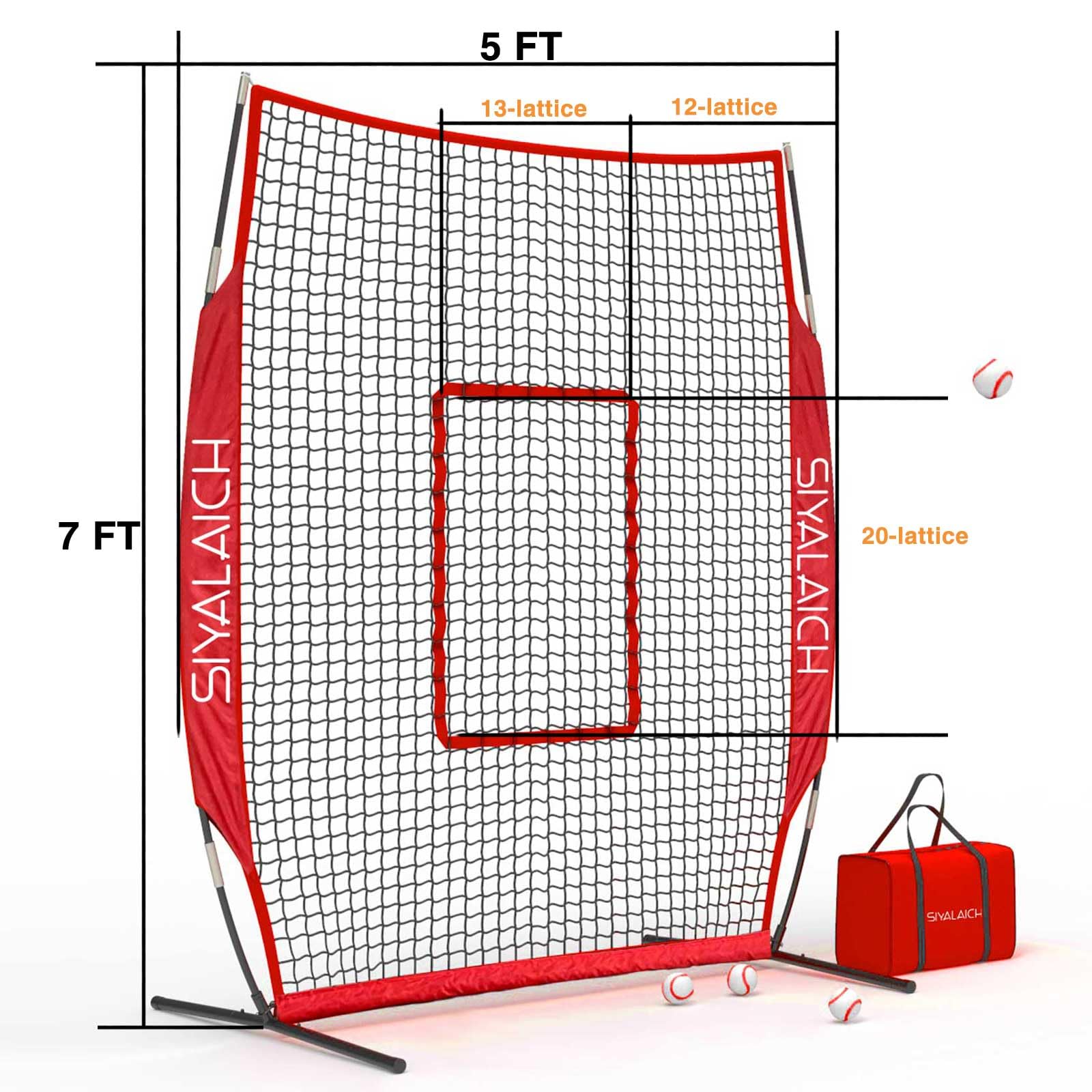 Portable Baseball & Softball Batting Pitching Screen - Heavy Duty Training Net for Swing Practice, Pitcher & Coach Protection | Perfect for Backyard, Field & Indoor Baseball Training