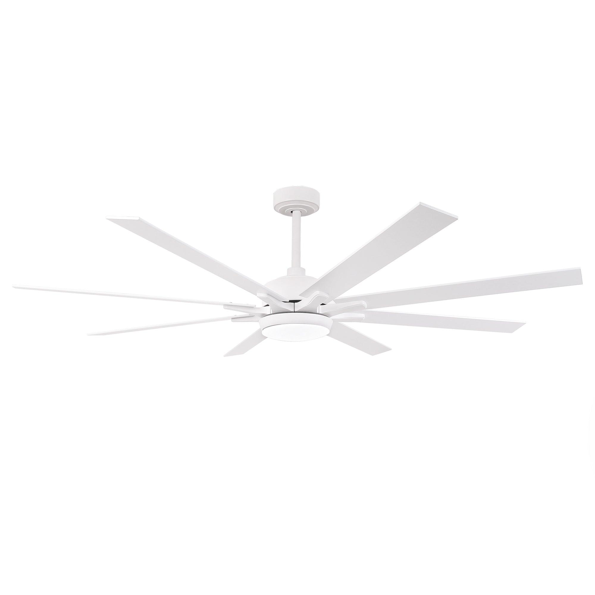 65 Inch Teresa Modern Double Sided Blades Ceiling Fan with Remote Control and LED Light - Perfect for Living Room, Bedroom, and Outdoor Patio Cooling