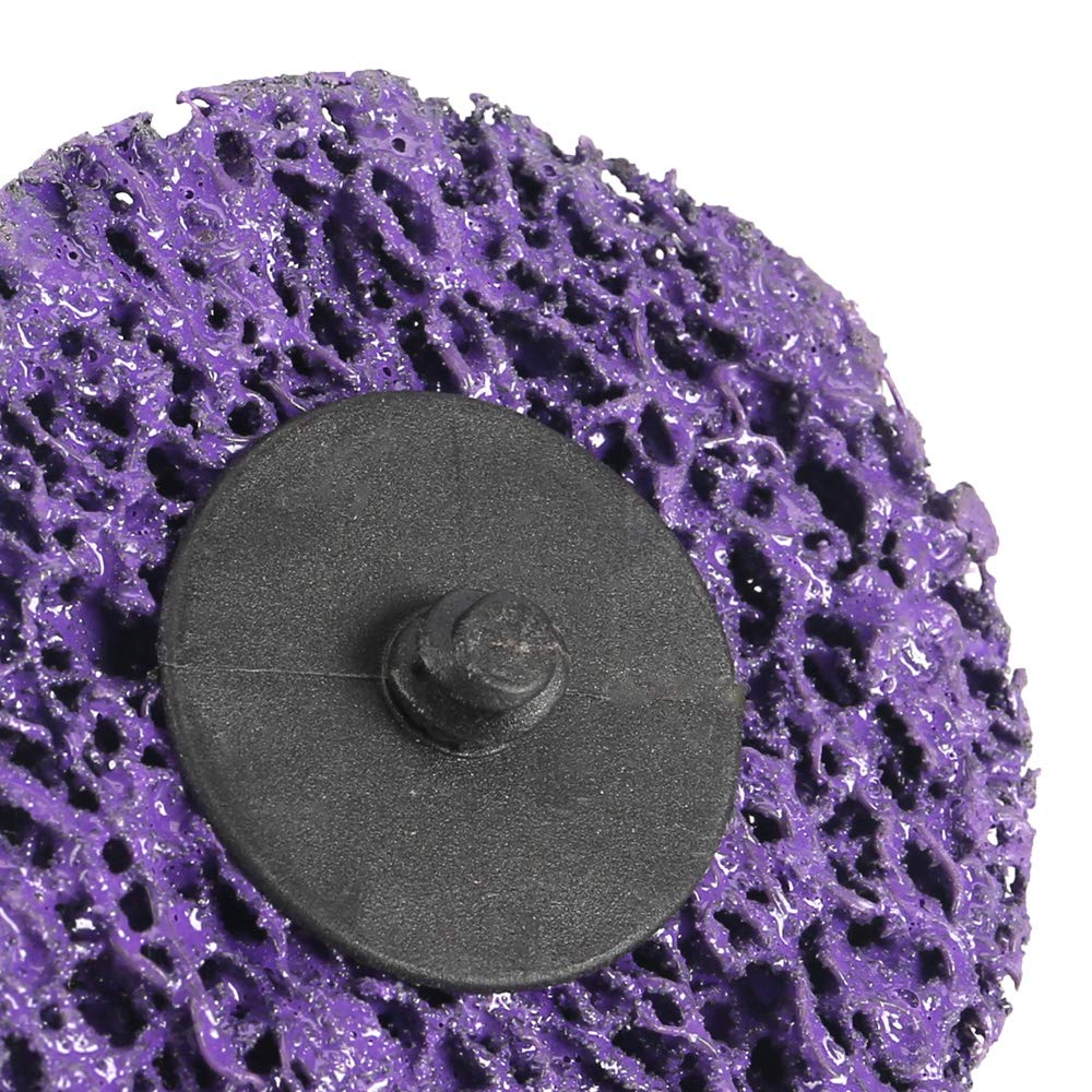 5PCS 3 Inch Strip Disc Wheels for Rust & Paint Removal - Surface Conditioning Abrasive Grinder Discs (Purple) - Perfect for Metal Cleaning, Auto Restoration & DIY Projects