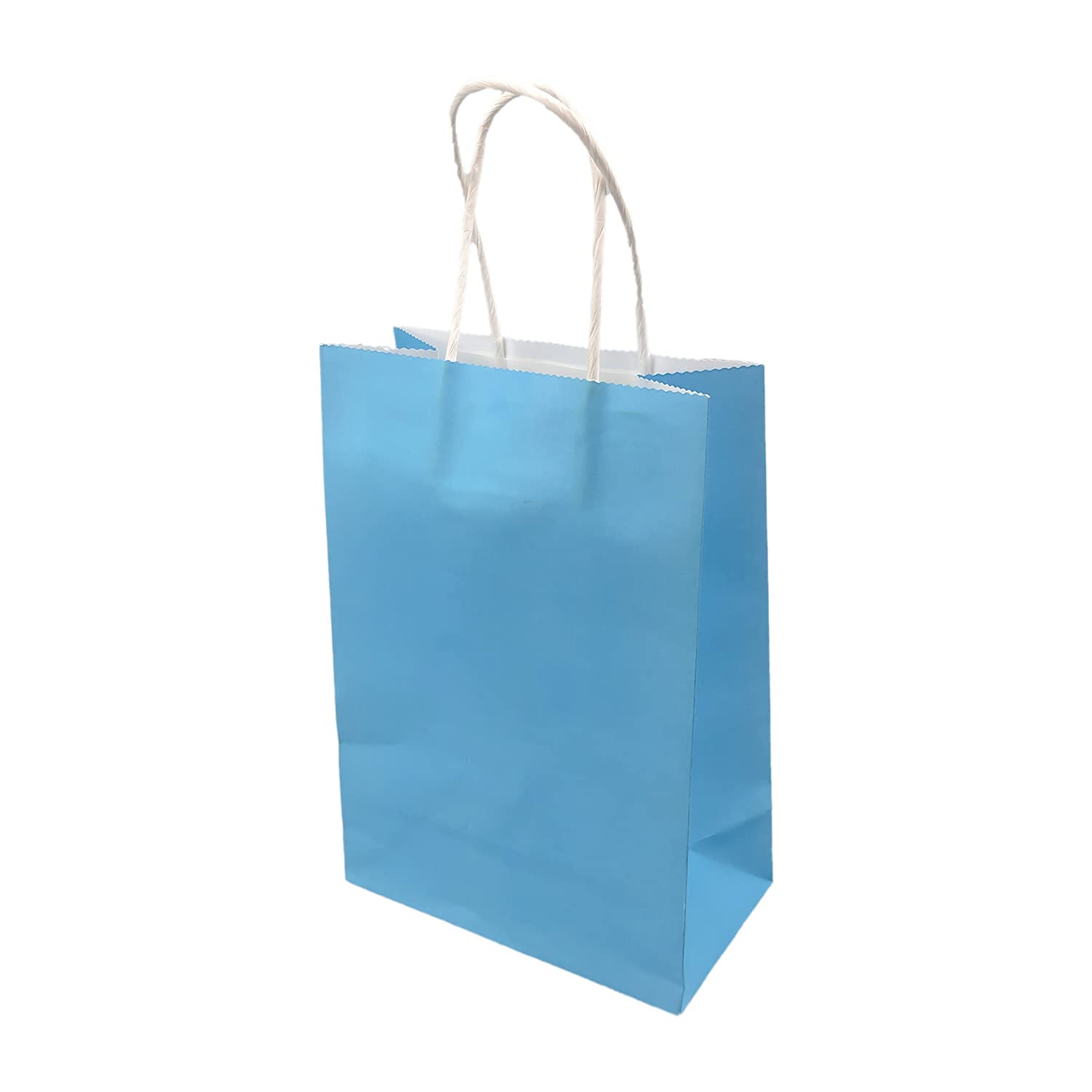 100 Pcs Custom Printed Kraft Paper Bags - 5.91x3.15x8.27 Inch Eco-Friendly Shopping Bags for Retail, Parties, Gifts & Supermarkets | Reusable Merchandise & Grocery Bags