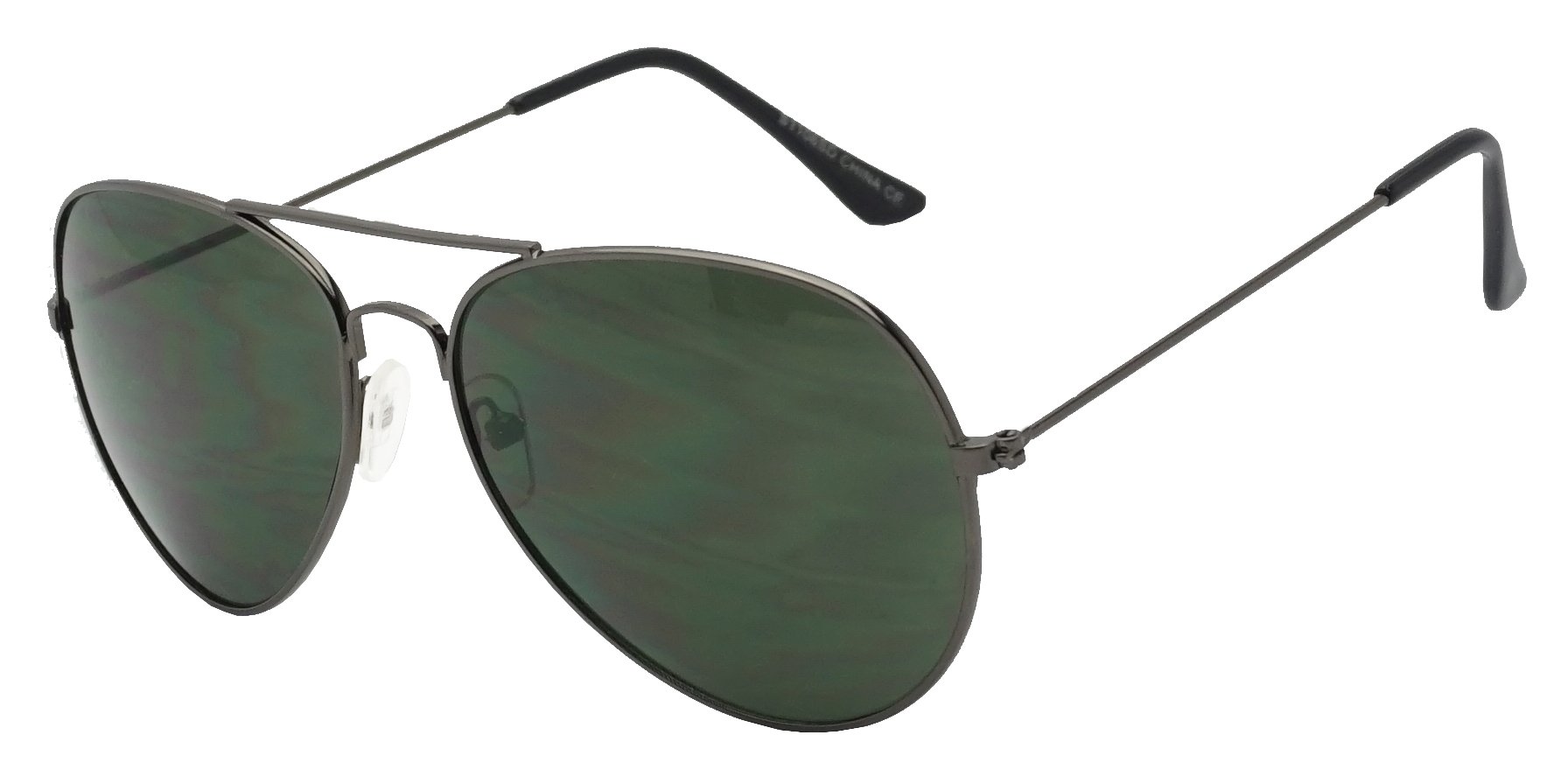 Black & Gold Pilot Aviator Sunglasses for Men & Women - Classic Retro UV Protection Shades for Driving, Travel & Outdoor Activities