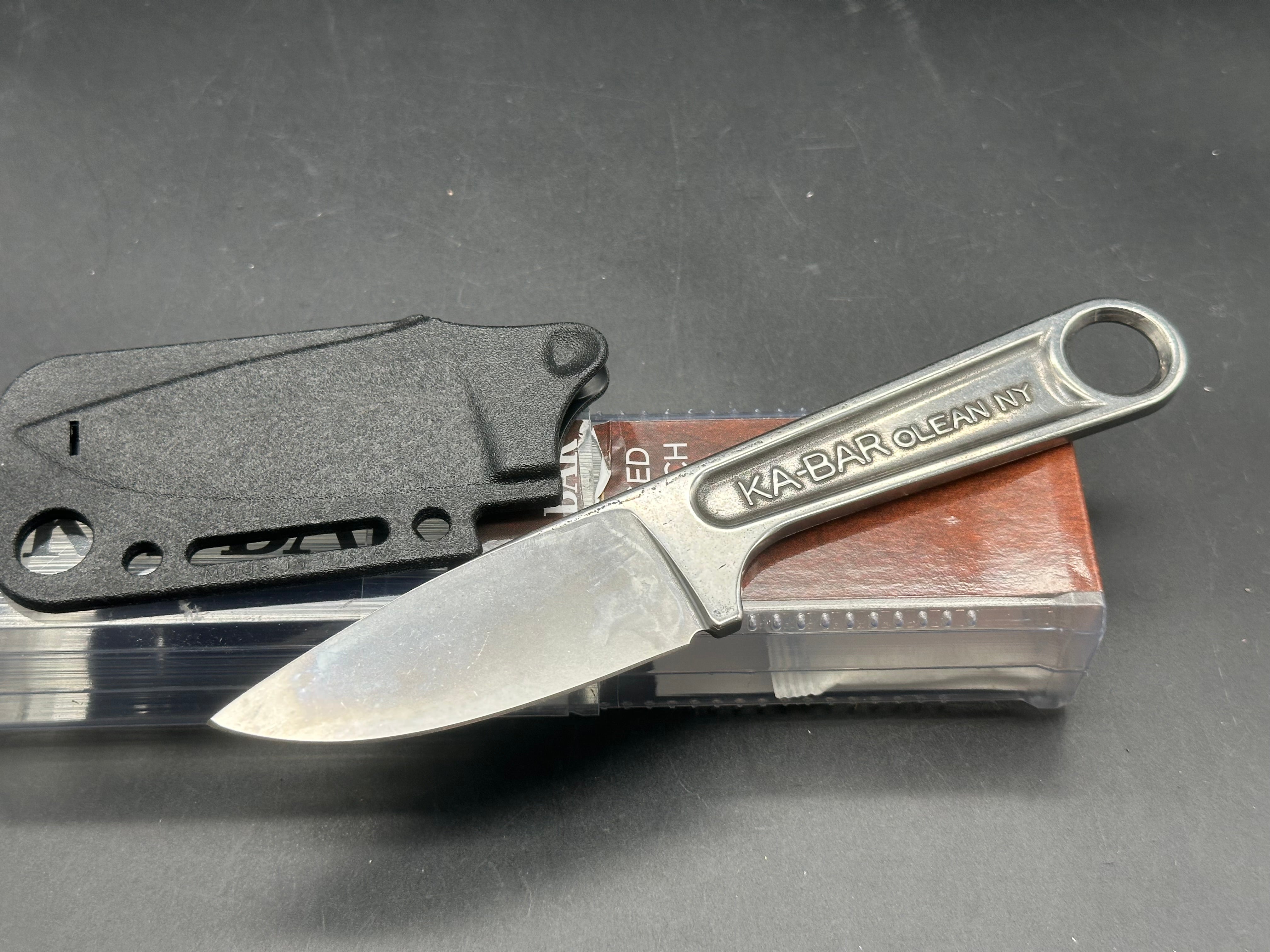 KA-BAR Wrench Knife - Durable Multi-Tool Survival Knife for Camping, Hiking & Outdoor Adventures | Tactical Fixed Blade with Sheath | Gift for Men & Military Enthusiasts