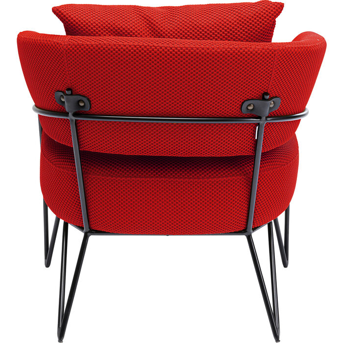 Kare Design Peppo Armchair - Modern Accent Chair for Living Room, Bedroom & Office - Stylish Comfortable Upholstered Lounge Chair with Wooden Legs