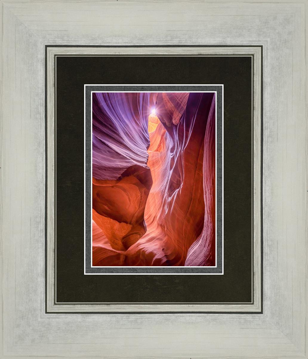 Antelope Canyon Sunburst Wall Art - Stunning Desert Landscape Photography Print for Home & Office Decor | Perfect for Living Room, Bedroom, or Gift
