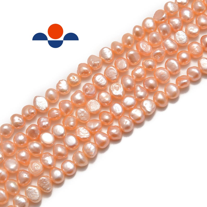 Freshwater Pink Pearl Beads 4mm 6mm 8mm 10mm 14 Strand - DIY Jewelry Making, Necklace & Bracelet Crafting Supplies for Women