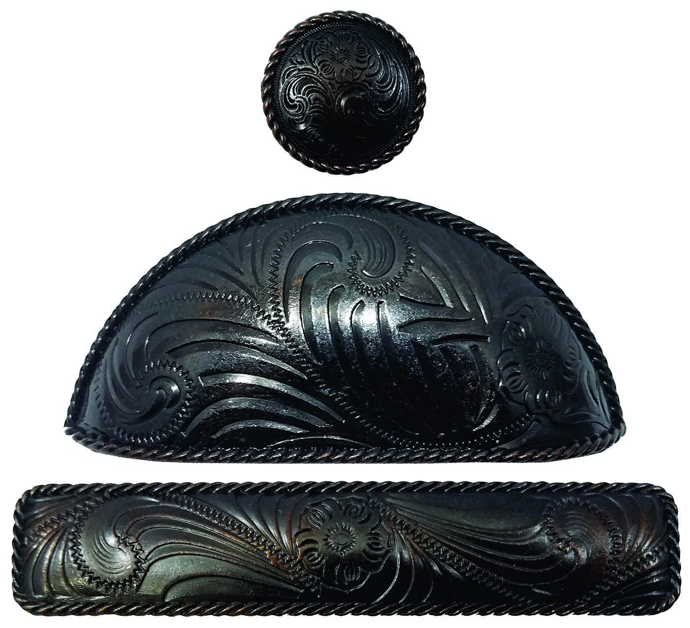 24-Pack Classic Americana Oil Rubbed Bronze Drawer Knobs - Vintage Cabinet Hardware for Kitchen, Bathroom & Furniture Restoration