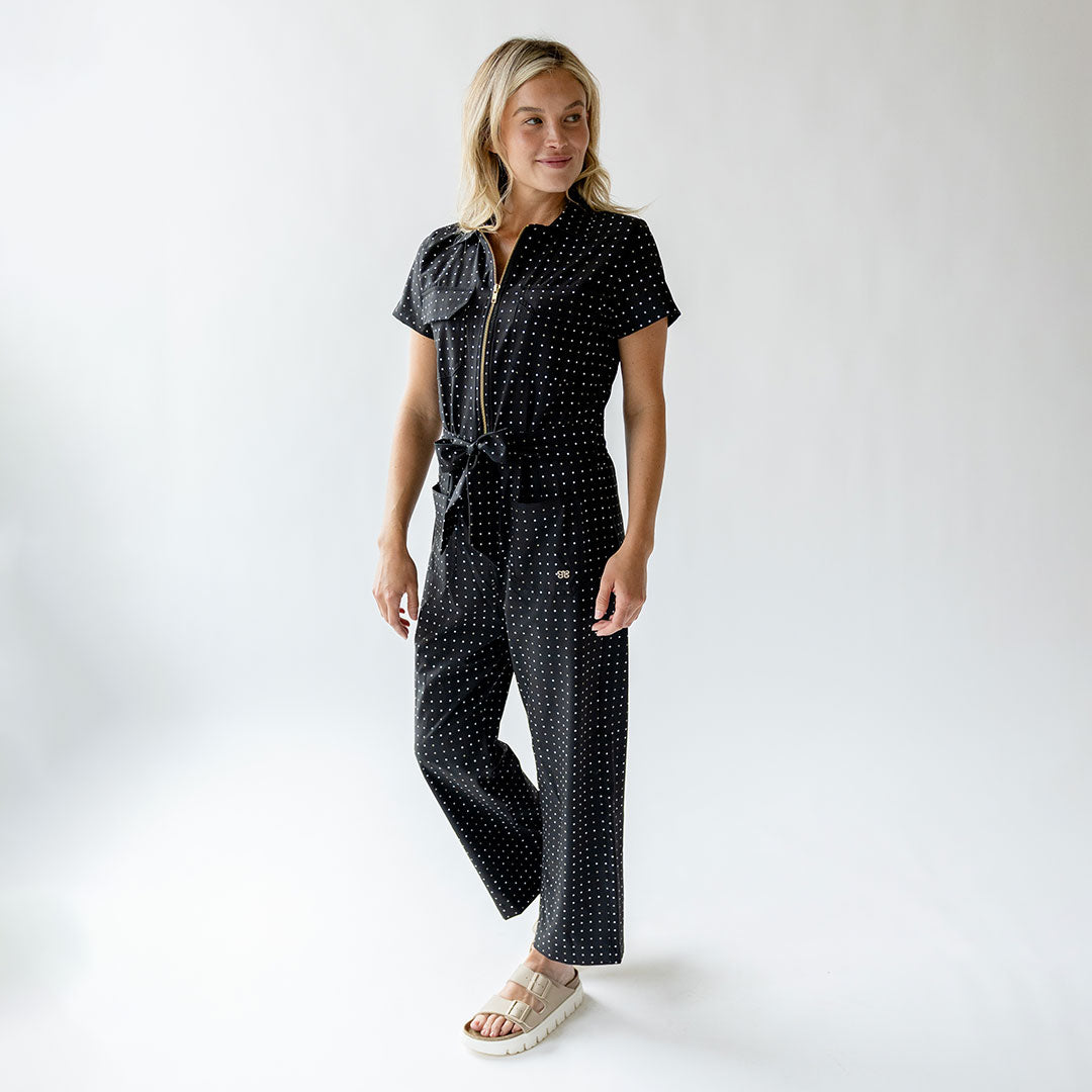 Stylish Polka Dot Jumpsuit for Women - Trendy One Piece Romper with Pockets | Perfect for Casual Outings, Parties, and Summer Fashion