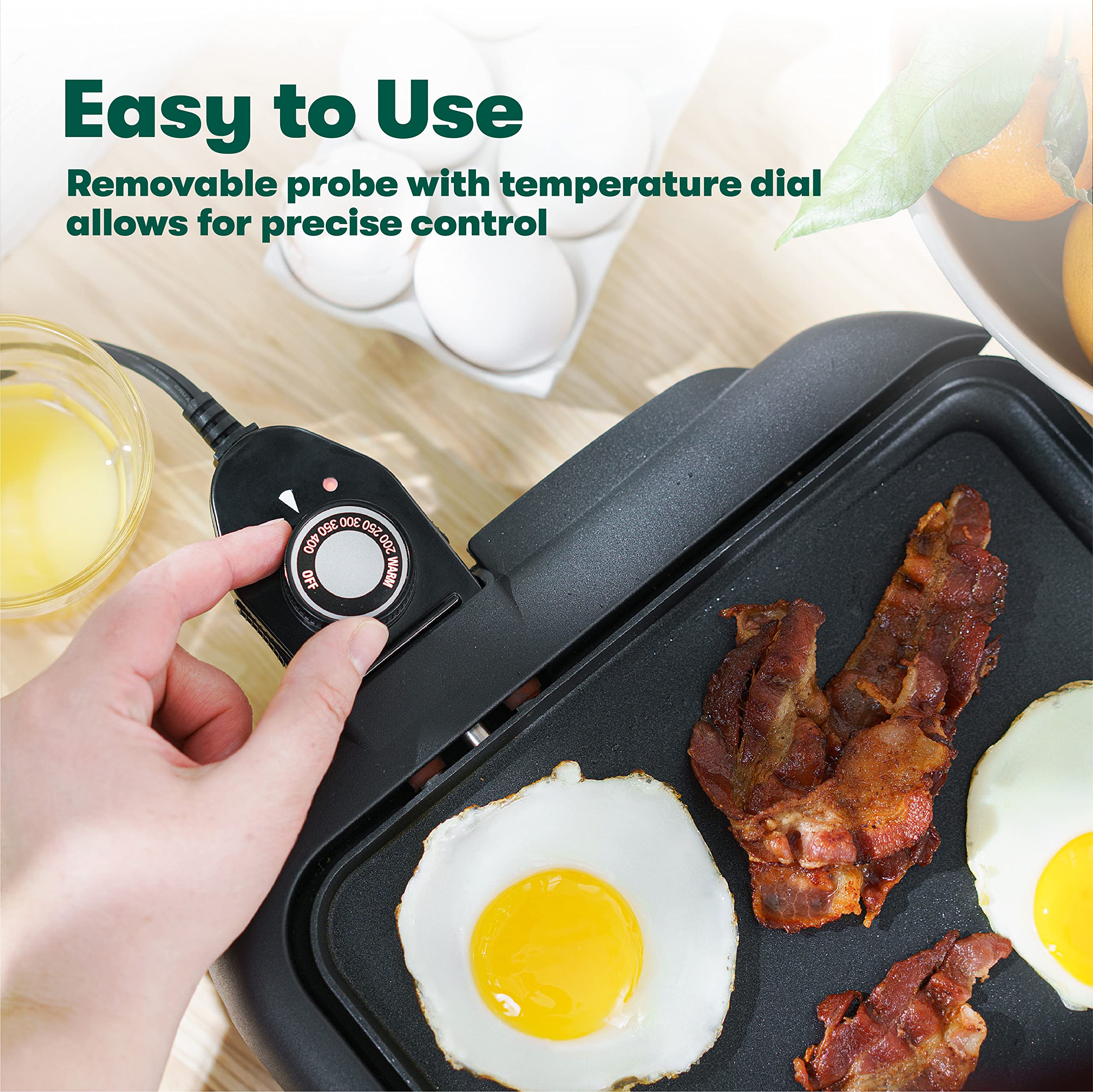Bella Electric Griddle with Warming Tray - Smokeless Indoor Grill with Nonstick Surface, Adjustable Temperature & Cool-Touch Handles, 10