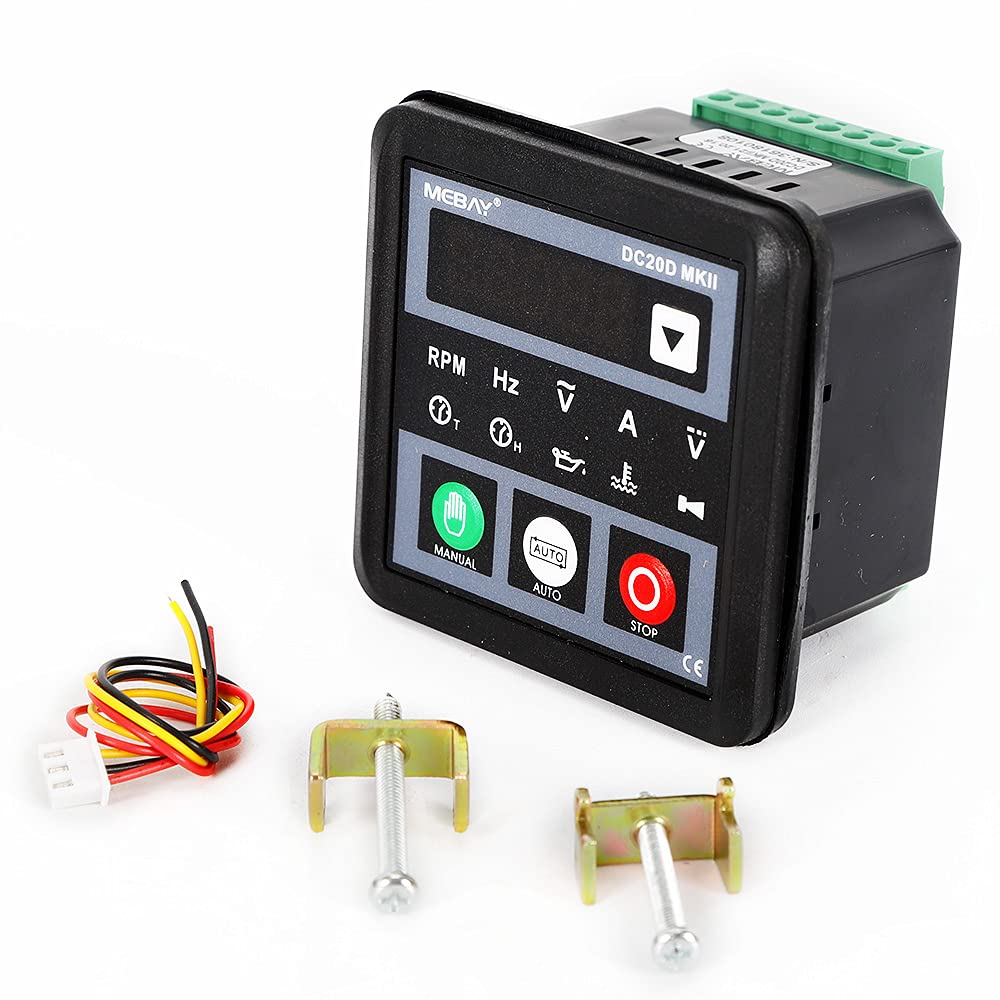Automatic Generator Start Controller Module DC20D - Micro-Computer Controlled Genset Controller with LED Display for Diesel/Gasoline Engines | Perfect for Backup Power, Emergency Use & Off-Grid Applications