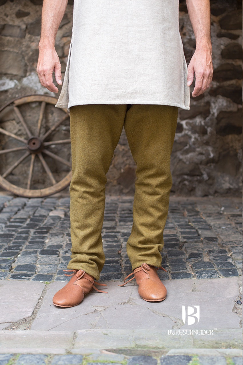 Wool Thorsberg Pants Fenris Autumn Green - Premium Viking-Inspired Wool Trousers for Men | Perfect for LARP, Historical Reenactment & Outdoor Adventures