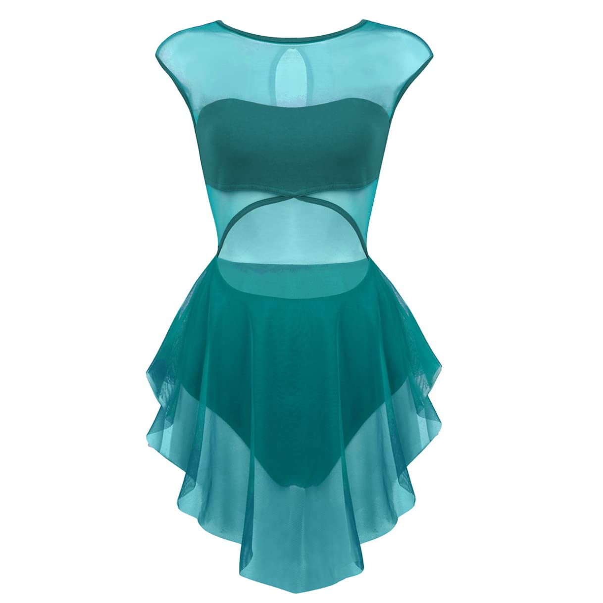 Elegant Mesh Ballet Leotard for Women & Girls - Lyrical Dance Costume, Contemporary & Latin Dance Outfit - Perfect for Performances, Recitals & Dance Classes