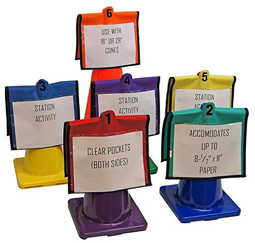 6-Pack Cone Folders - Dry Erase Sign Holders with Sleeves for Restaurants, Offices & Events | Reusable Menu Boards & Directional Signs