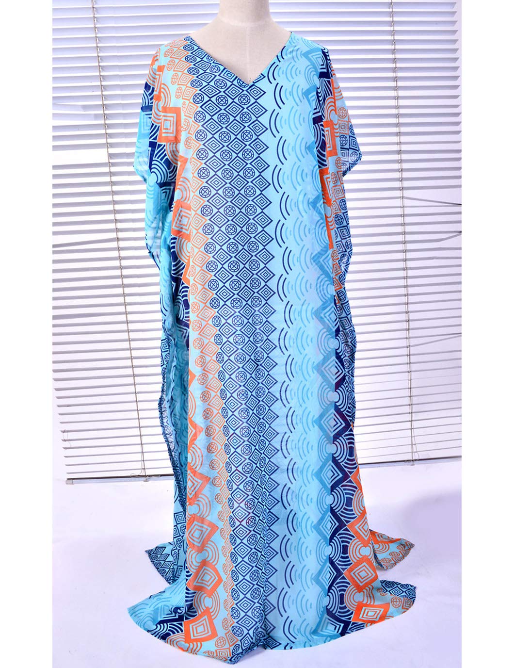 Eddoyee Women's Chiffon Loose Kaftan Dress - Beach Cover Up, Swimsuit Cover, Summer Boho Maxi Dress for Pool Party, Vacation & Resort Wear