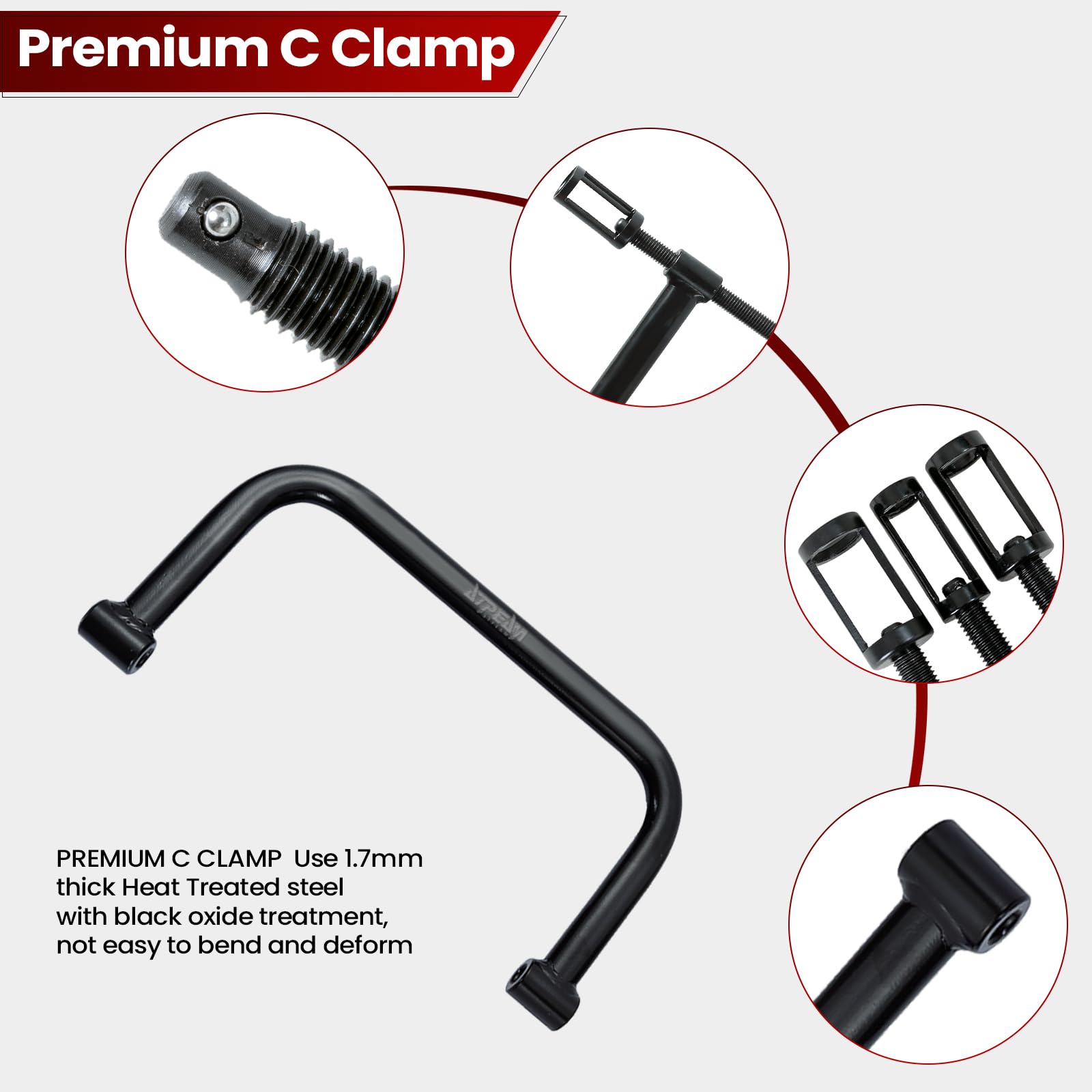 ATPEAM Auto Valve Spring Compressor C-Clamp Tool Set - Professional Valve Spring Removal Tool for Motorcycle, ATV, Car & Small Engine Repair | Perfect for DIY Mechanics & Automotive Workshops