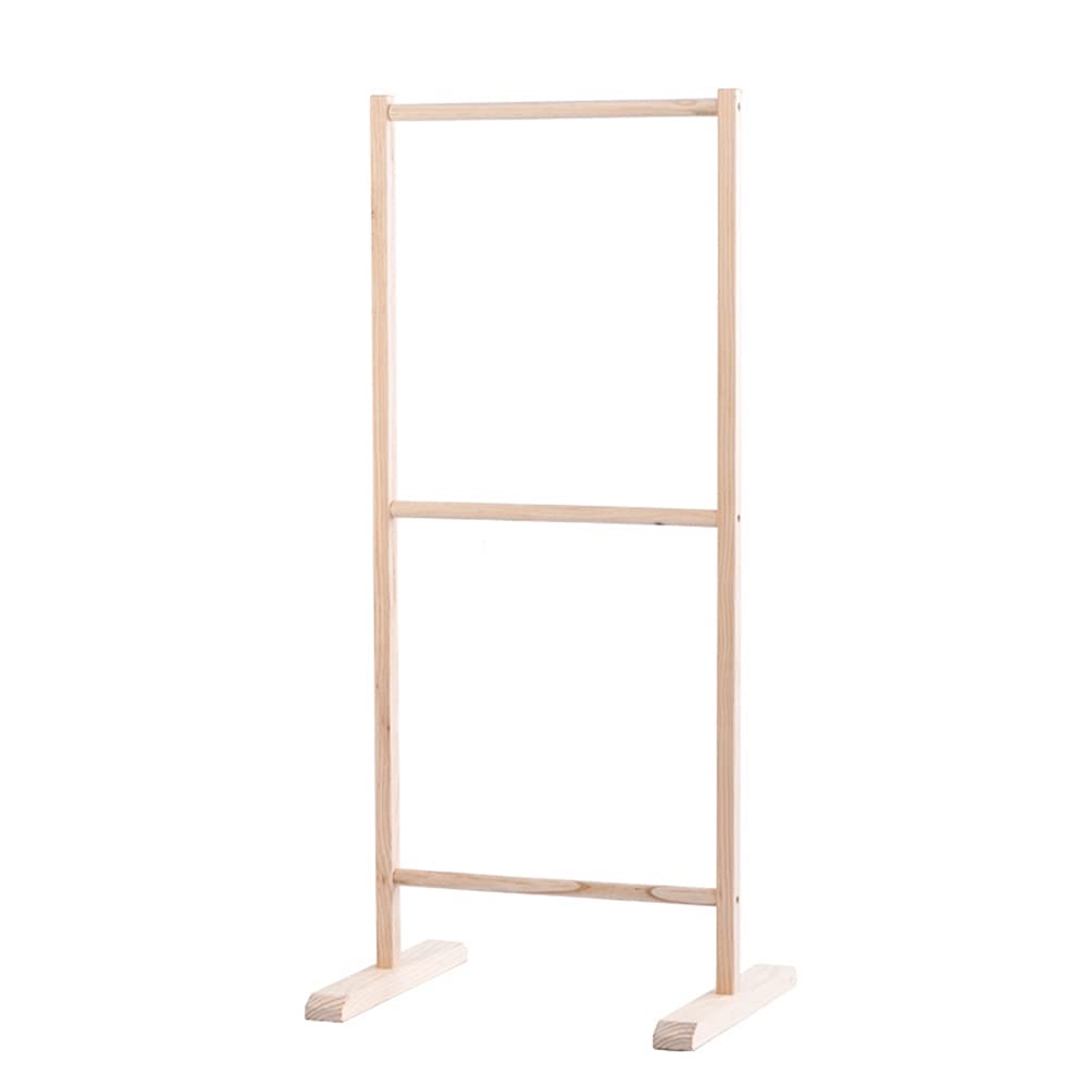 Solid Wood Coat Rack - Multifunctional Floor Standing Clothes Hanger for Bedroom, Entryway & Kids Clothing Store Display | Durable Wooden Garment Organizer for Home & Retail Use