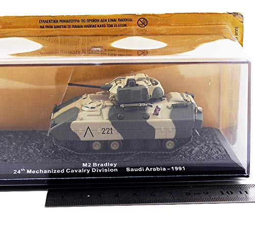 1/72 Scale Diecast Model Tank - FloZ M2 Bradley 24th Mechanized Cavalry Division Saudi Arabia 1991 | Military Collectible, Display Piece for History Enthusiasts & Model Builders