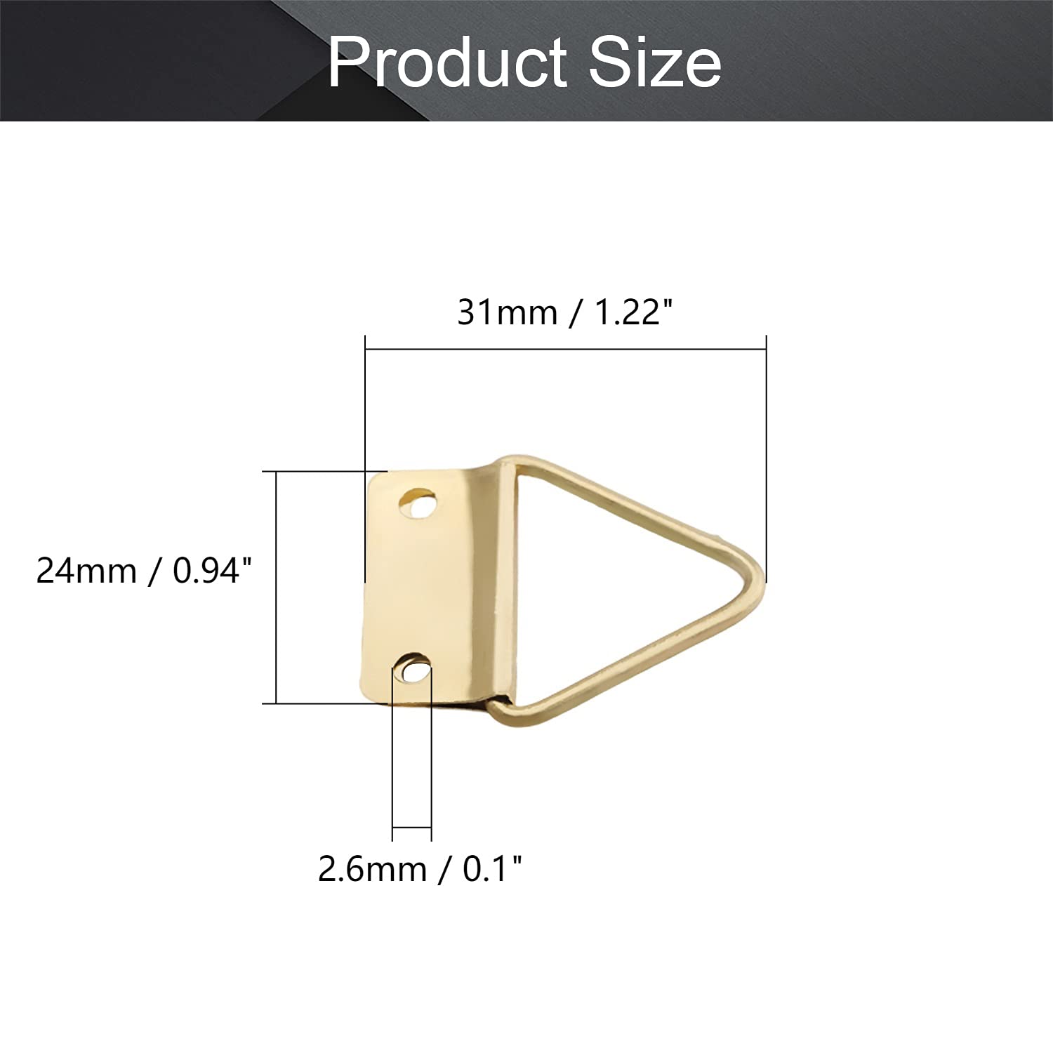 Gold Tone Picture Frame Buckles 30PCS Kit for Home Photo Hanging & Decor
