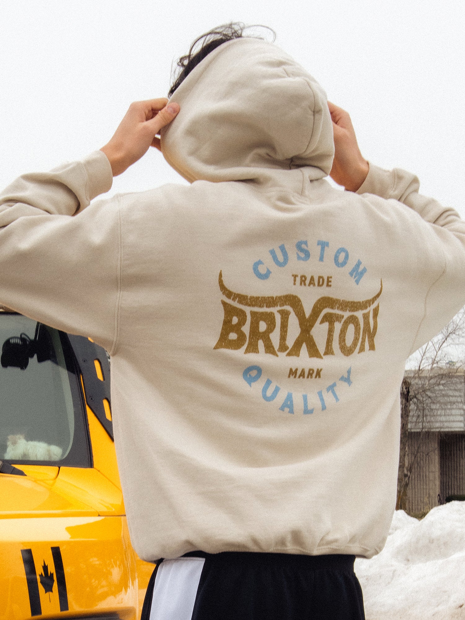 Brixton Gibson Pullover Hoodie for Men - Comfortable Cotton Fleece Sweatshirt with Kangaroo Pocket | Perfect for Casual Wear, Gym, and Outdoor Activities