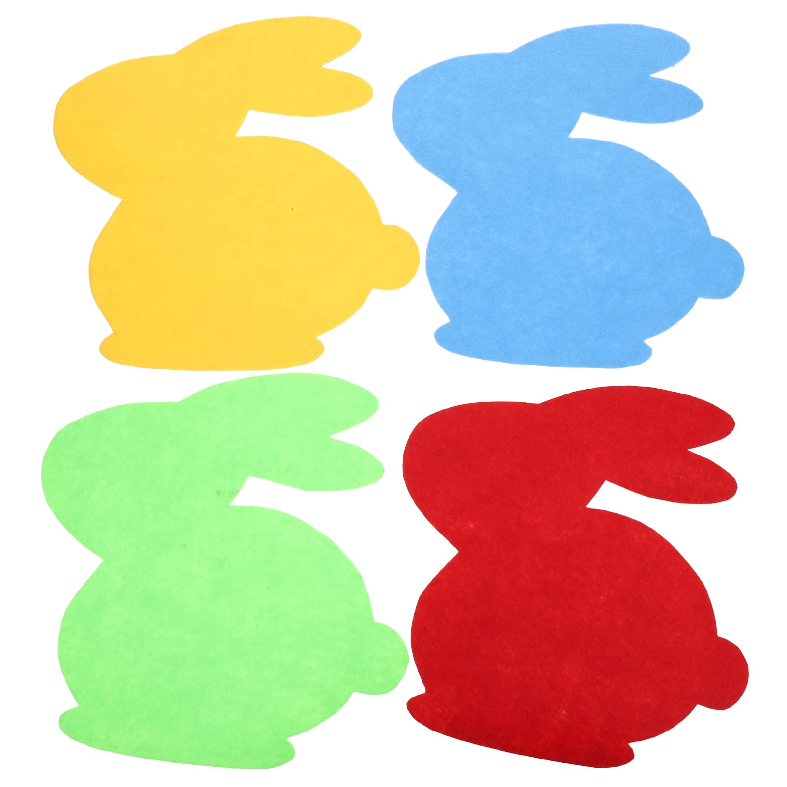 ABOOFAN 4-Pack Silicone Rabbit Pot Holders & Coasters Set - Easter-Themed Trivets for Hot Dishes, Drink Coasters, Table Mats - Heat-Resistant Kitchen Accessories for Easter Decor & Home Use