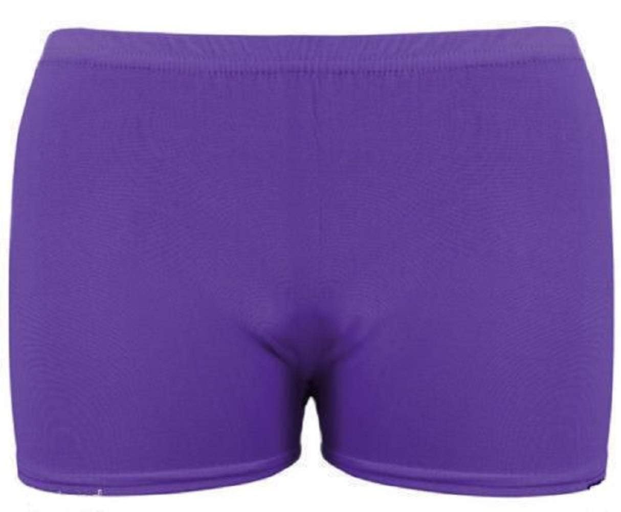 Little Girl's Neon Stretch Hot Pants Shorts - Dance, Gym, Cheerleading, Tutu Performance Outfit for Kids