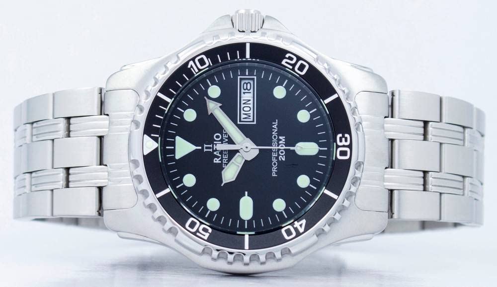 RATIO FreeDiver Professional Dive Watch - 200M Water Resistant, Sapphire Crystal, Japanese Quartz Movement - Perfect for Scuba Diving, Snorkeling & Water Sports
