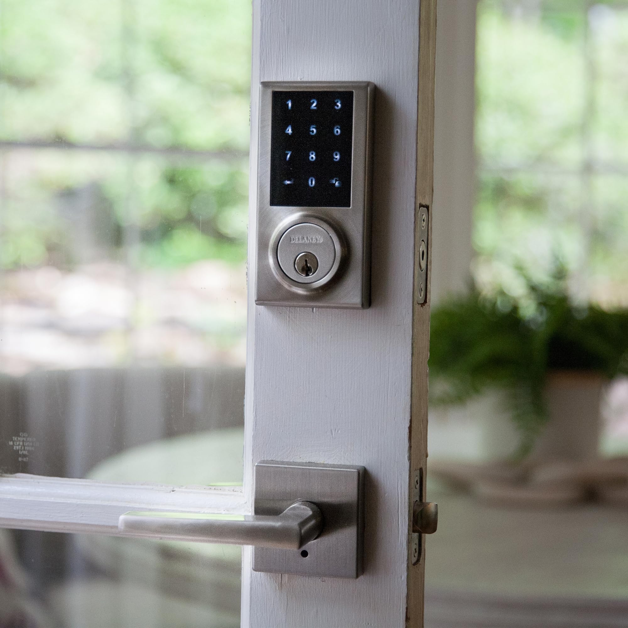 KP300 Digital Keypad Door Lock with Deadbolt - Satin Nickel Finish, Keyless Entry, Secure Handle - Perfect for Homes, Offices & Apartments