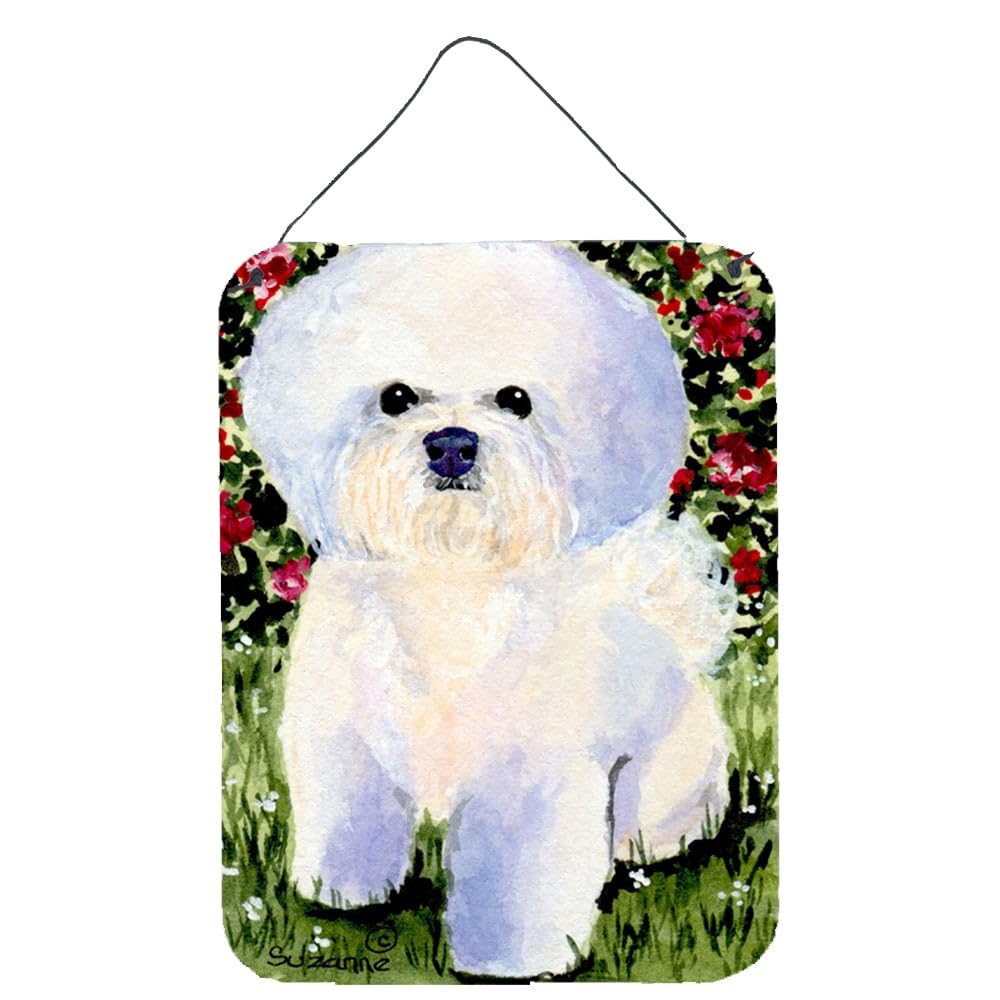 Bichon Frise Metal Wall Art Sign - 12x16 Inch Aluminum Door Hanging Plaque for Kitchen, Bar, Bathroom & Front Door Decor | Colorful Pet Lover Home Decoration | Perfect for Dog-Themed Rooms & Gifts