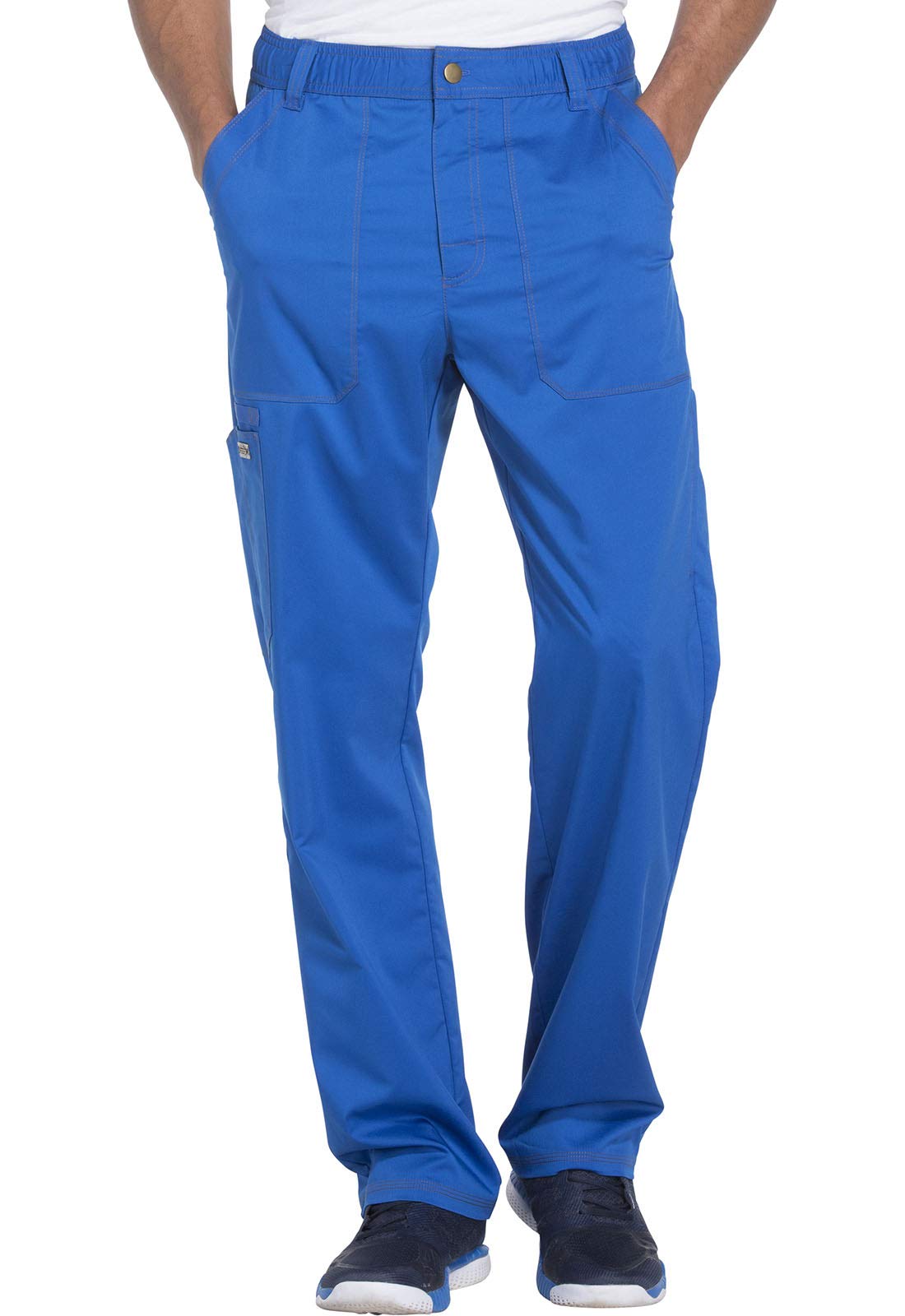 Dickies Essence Men's Scrubs Pants with Drawstring & Zip Fly - DK160, XS, Royal Blue - Comfortable Medical Uniform for Doctors, Nurses & Healthcare Professionals