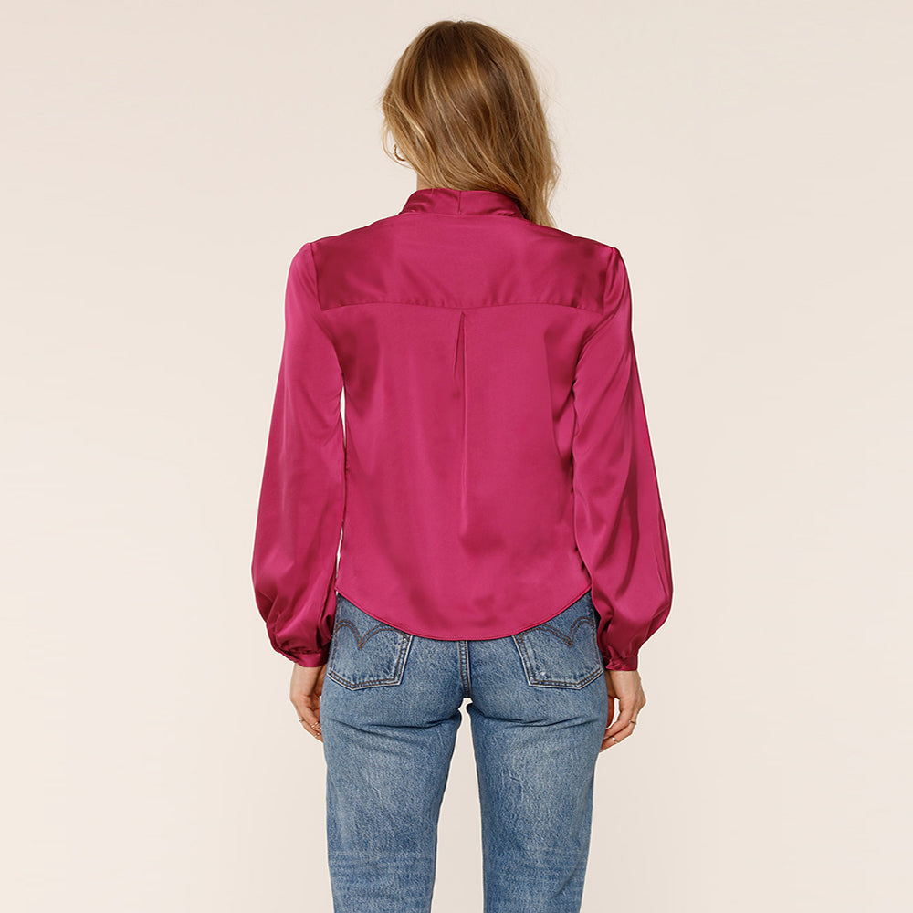Shera Blouse Orchid - Elegant Floral Print Women's Top for Casual Wear, Office & Date Night Outfits