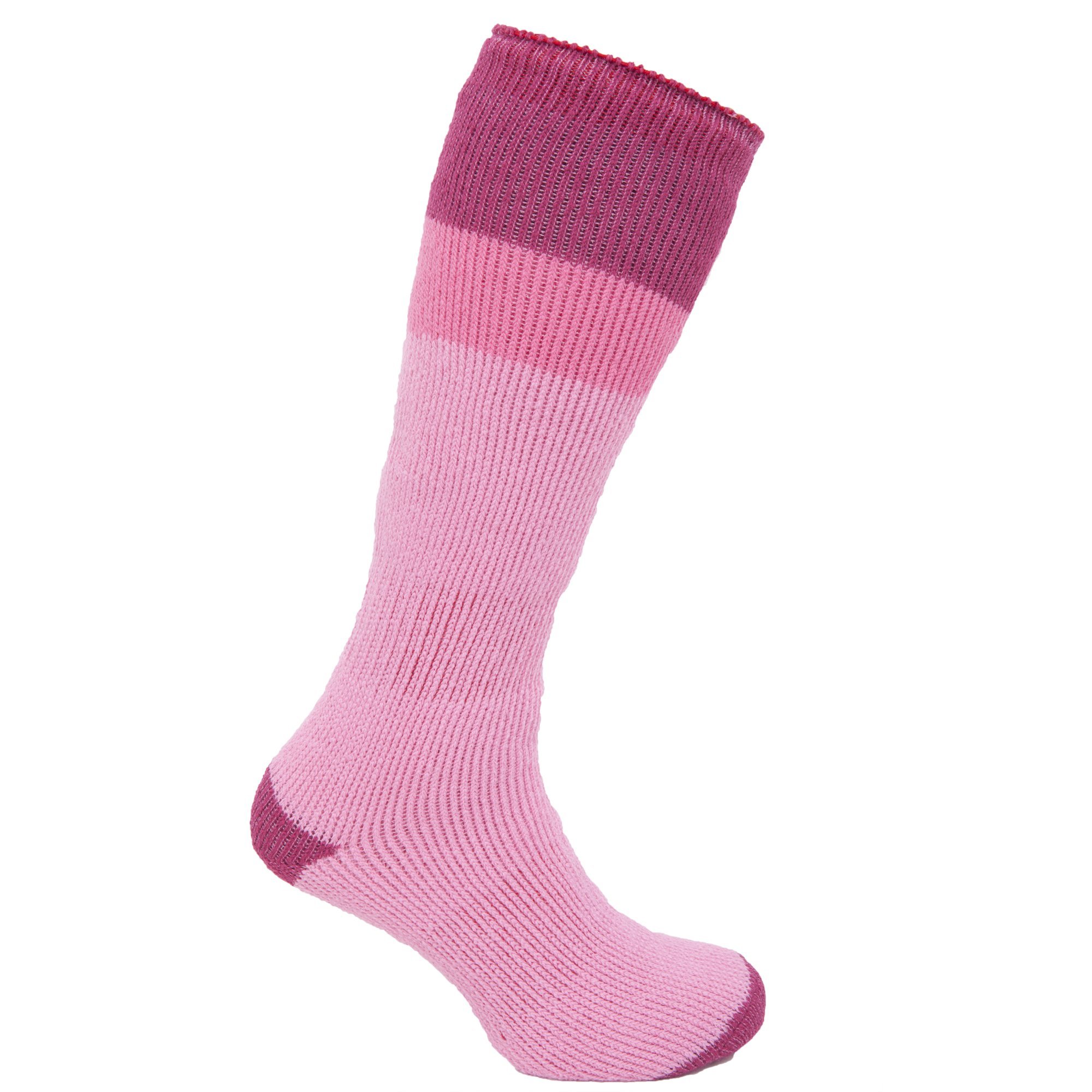 Heat Holders Women's Ultimate Thermal Ski Socks - Dark Pink & Purple (US 5-9) | Cold Weather, Winter Sports & Outdoor Activities