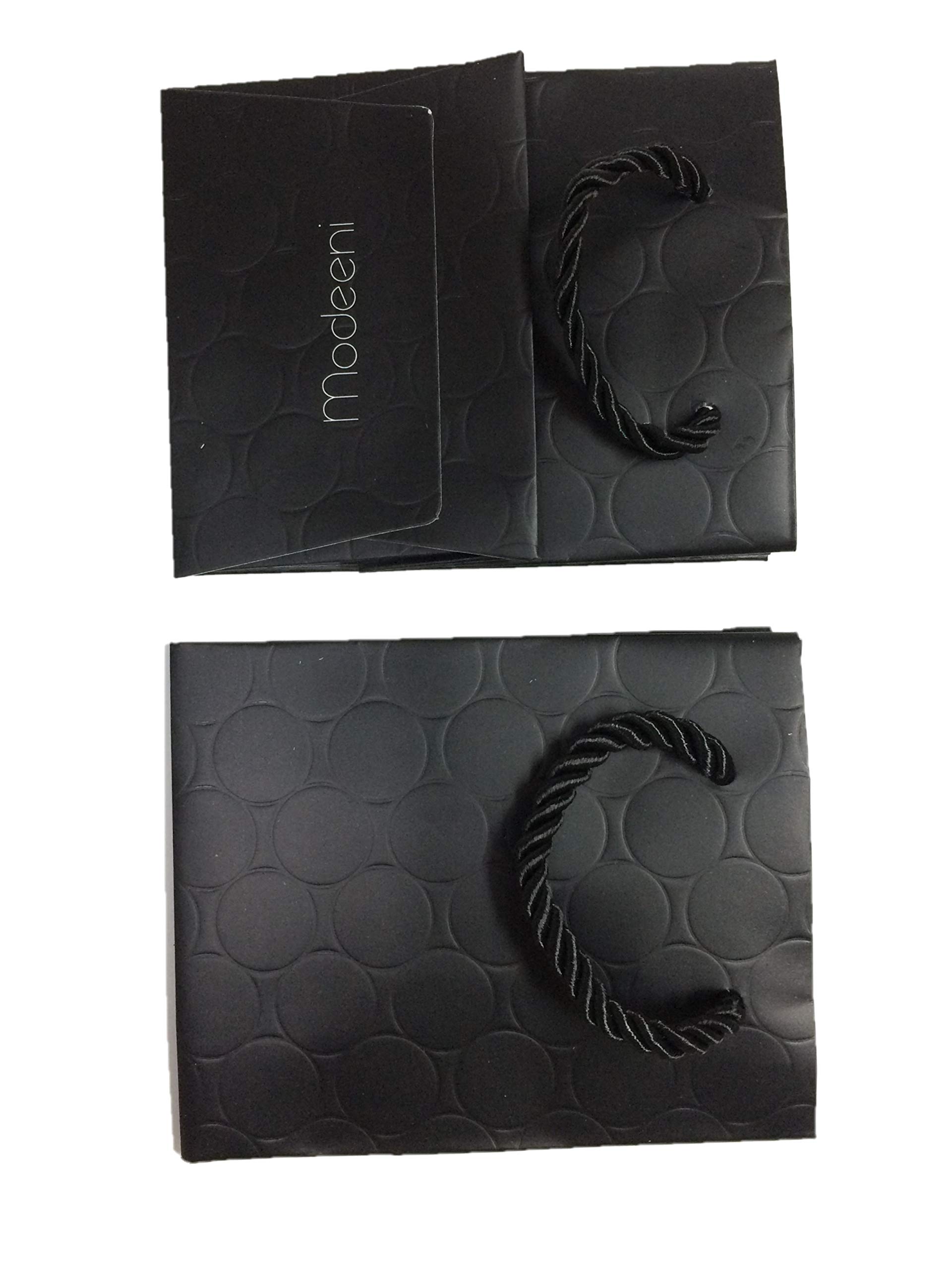 Premium Small Black Gift Bags Bulk with Luxury Handles - 4x3x5 Inches (144 Pack) - Elegant Embossed Paper Shopping Bags for Jewelry, Party Favors, Wedding Gifts & Merchandise Display - Perfect for Retail Packaging, Birthday Parties & Special Events