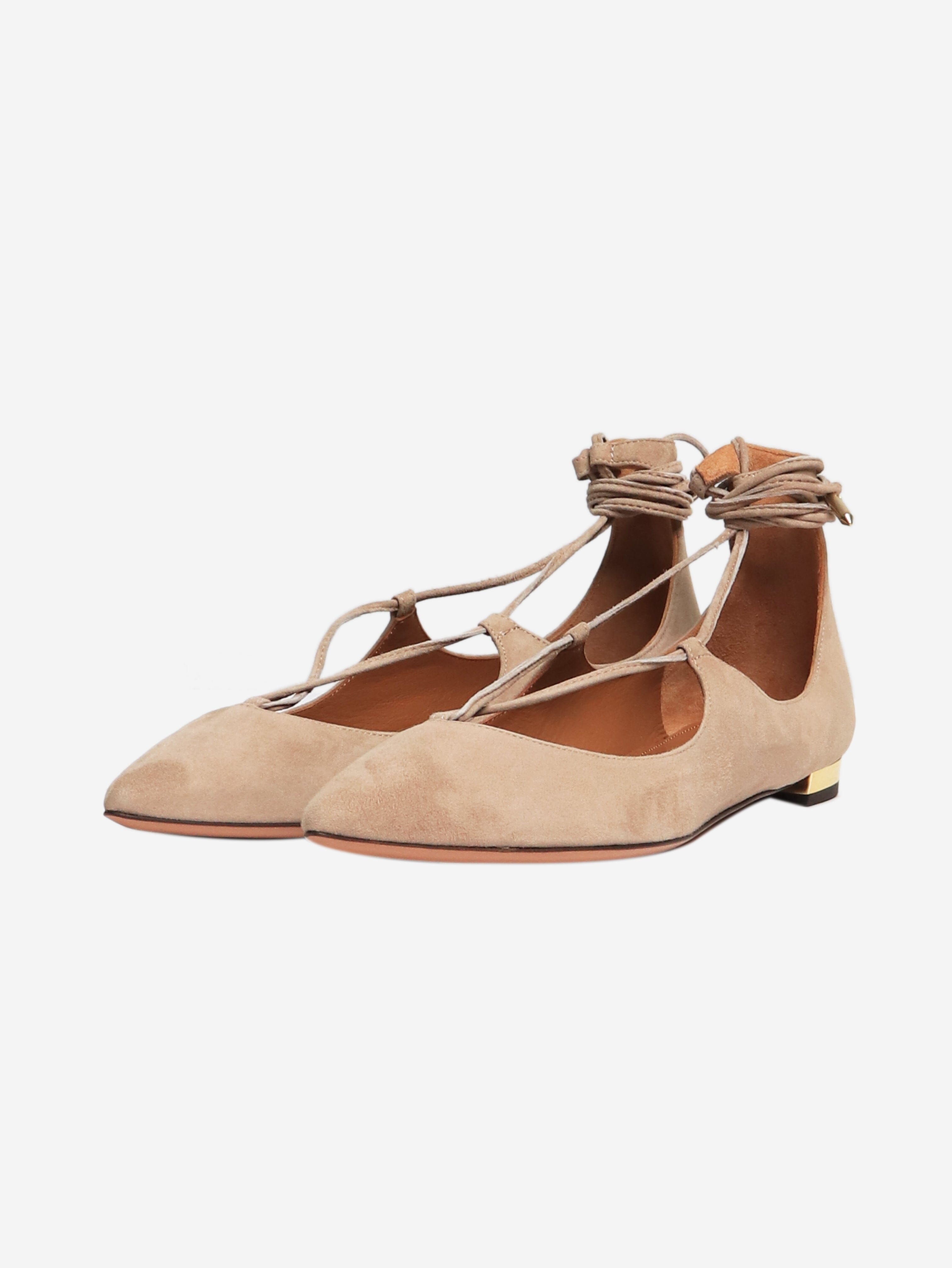 Blush Suede Christy Flats - Women's Comfortable Loafers Size EU 37 (US 7) for Casual Wear & Office Outfits